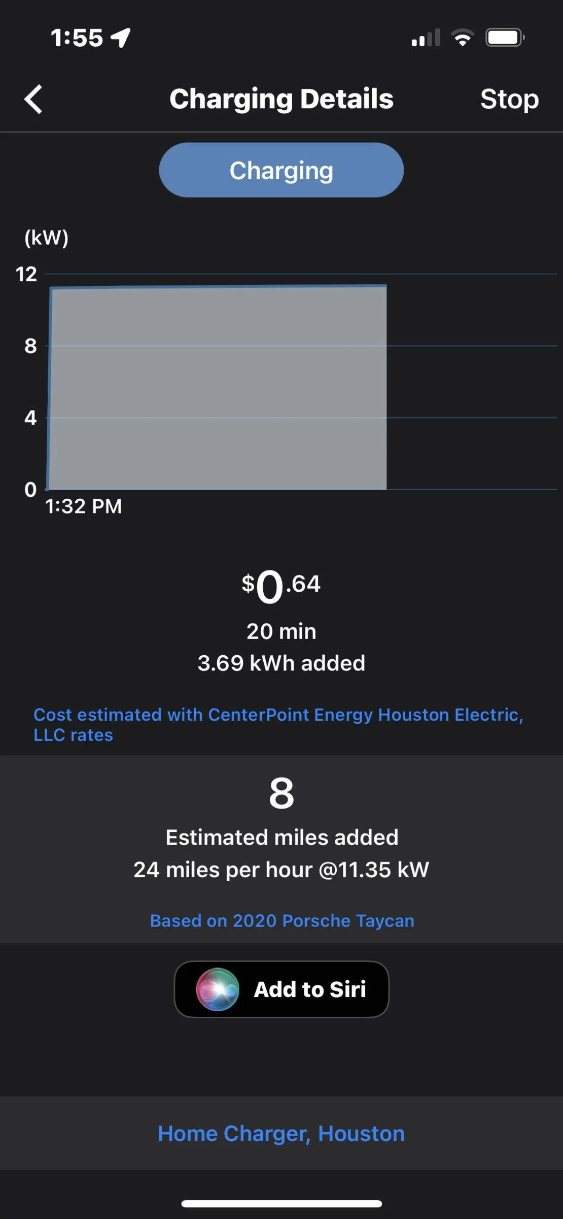 Porsche Taycan Home Charger power expectations/reporting IMG_4700