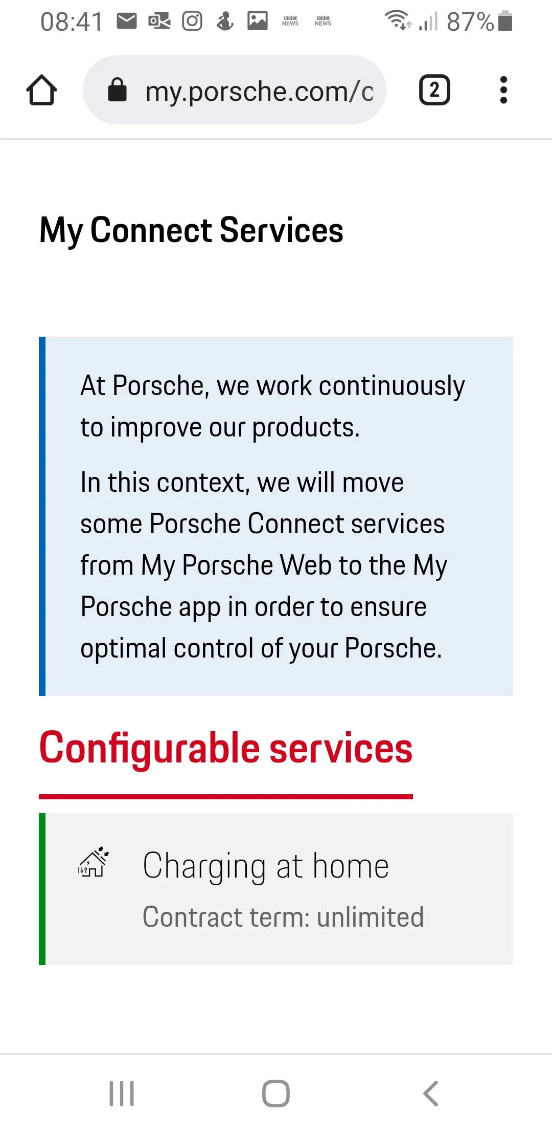 Porsche Taycan My Porsche - Porsche Server Down ? (UK) Screenshot_20211226-084113_Chrom