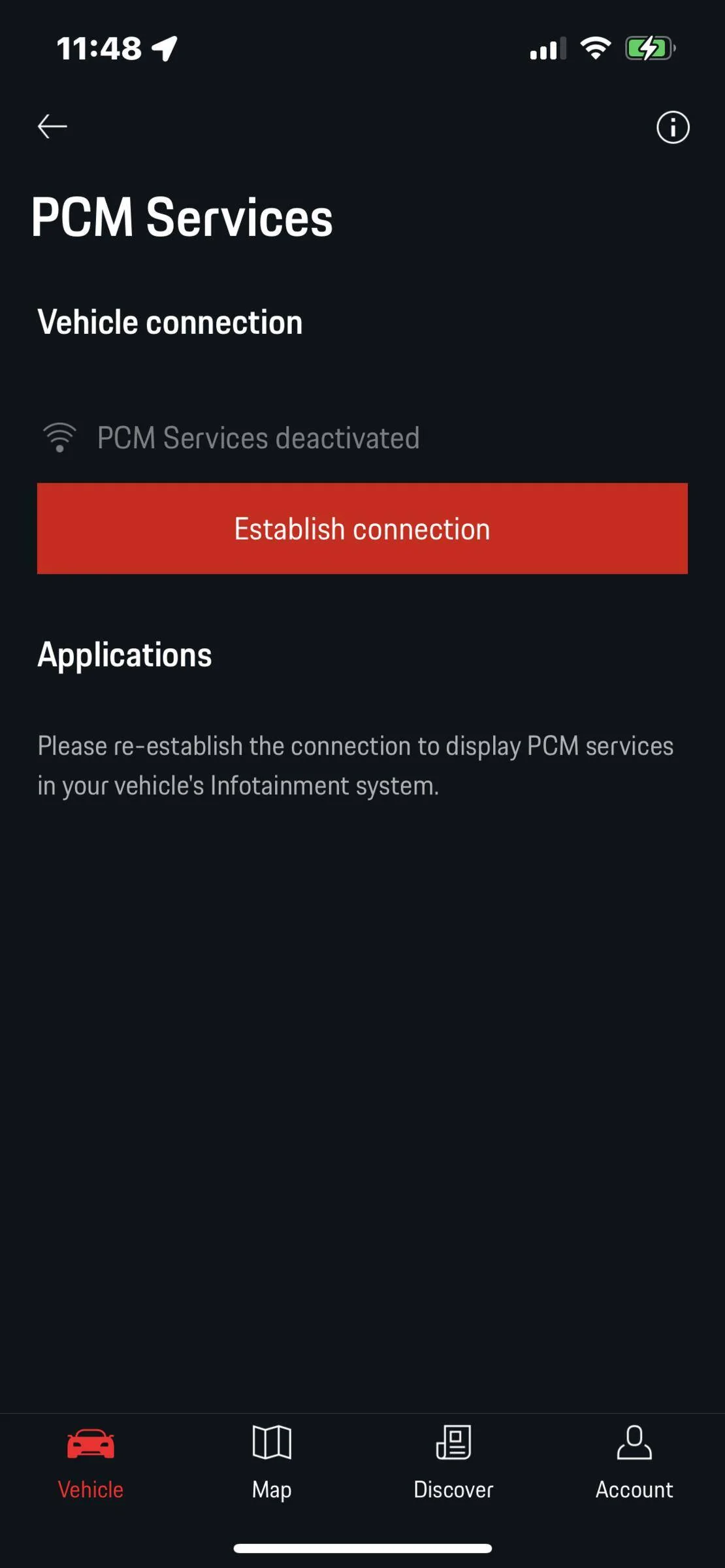 Porsche Taycan MyPorsche App Bug: PCM Services Function Blocked - but actually not! IMG_4714