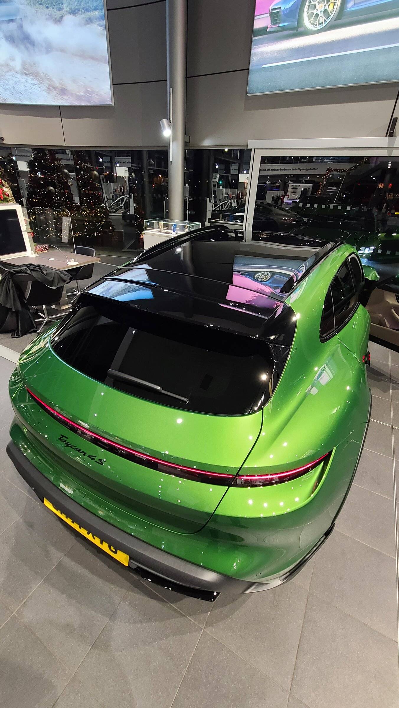 Porsche Taycan Mamba Green with Aurum Wheels Taycan Cross Turismo finally collected 20211230_171509