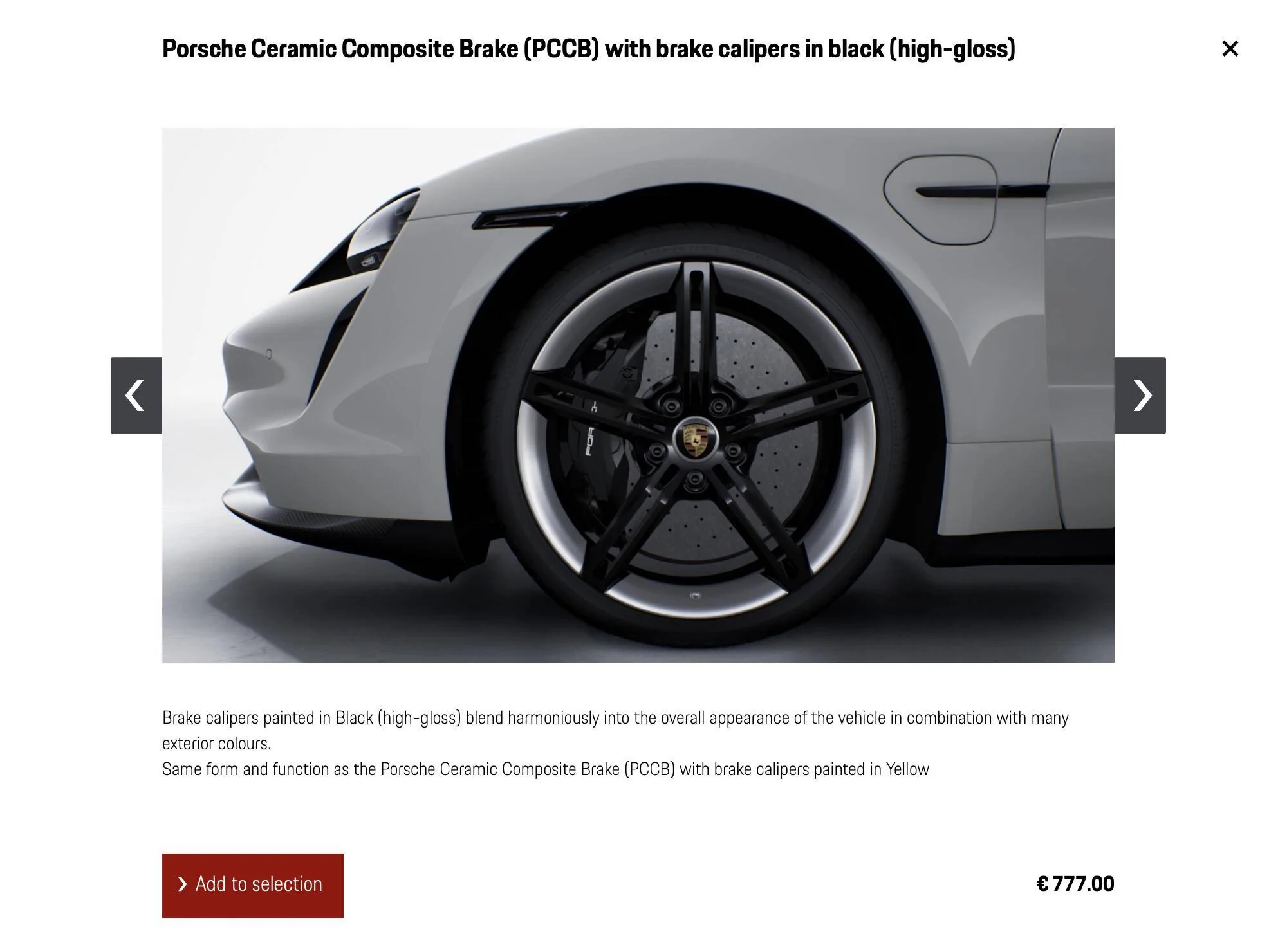 Porsche Taycan Freeze date coming up - advice re: PCCB Screenshot 2022-01-02 at 05.25.17