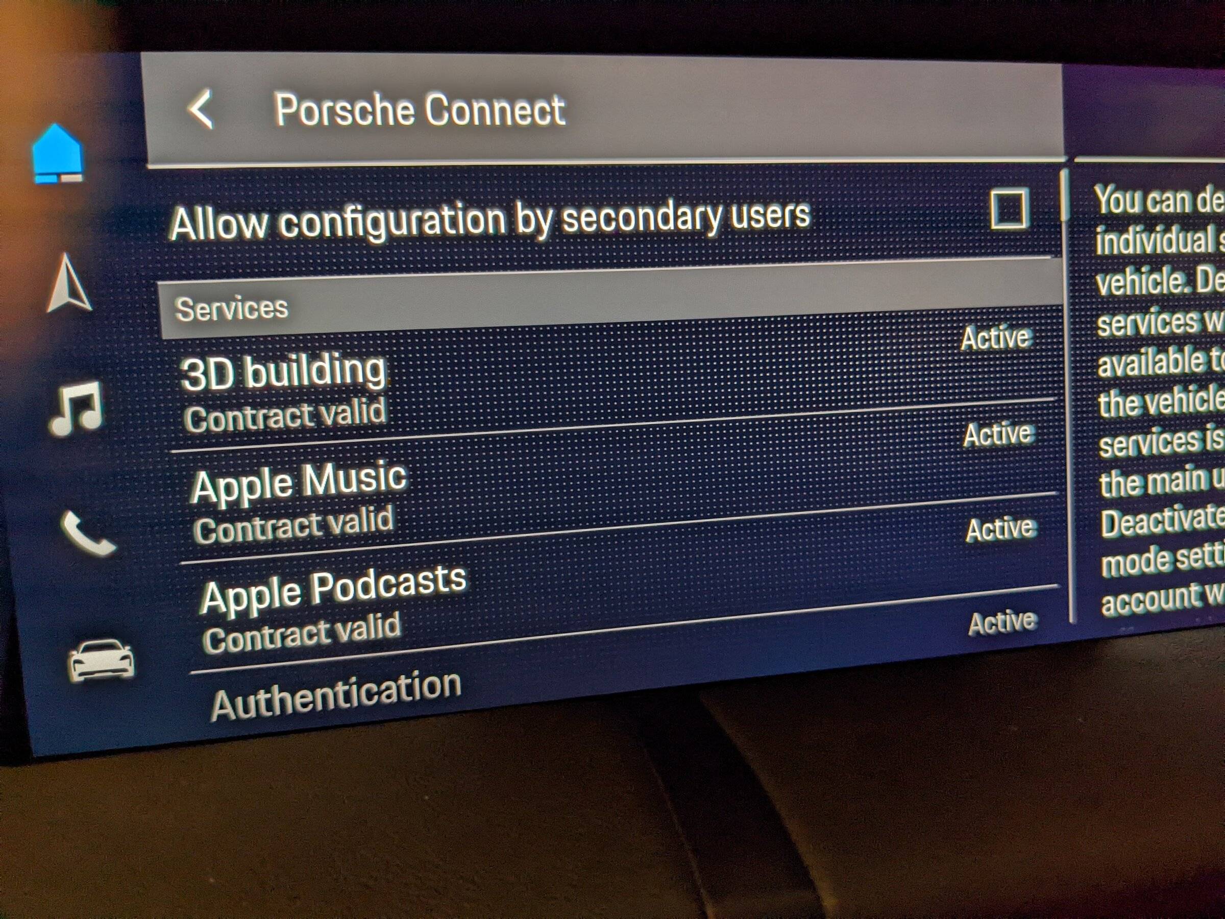 Porsche Taycan Apple Music Login Issue PXL_20211231_155541270