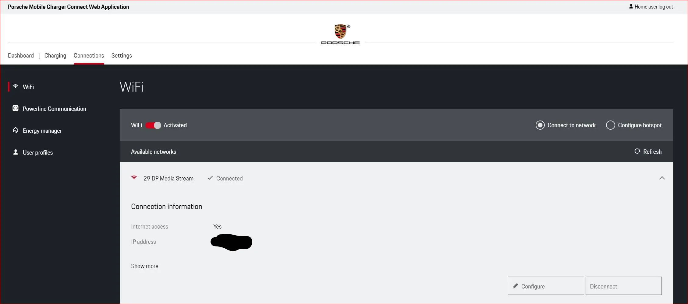 Porsche Taycan PMCC change WiFi password ? Screenshot 2022-01-02 190530