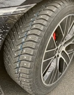 Porsche Taycan New Winter Studded Tires Installed - Initial Review (US) Studded front_driver Taycan Hak10EV