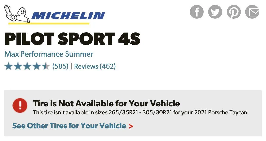 Porsche Taycan Check Your Tires! Screen Shot 2022-01-06 at 11.59.18 AM