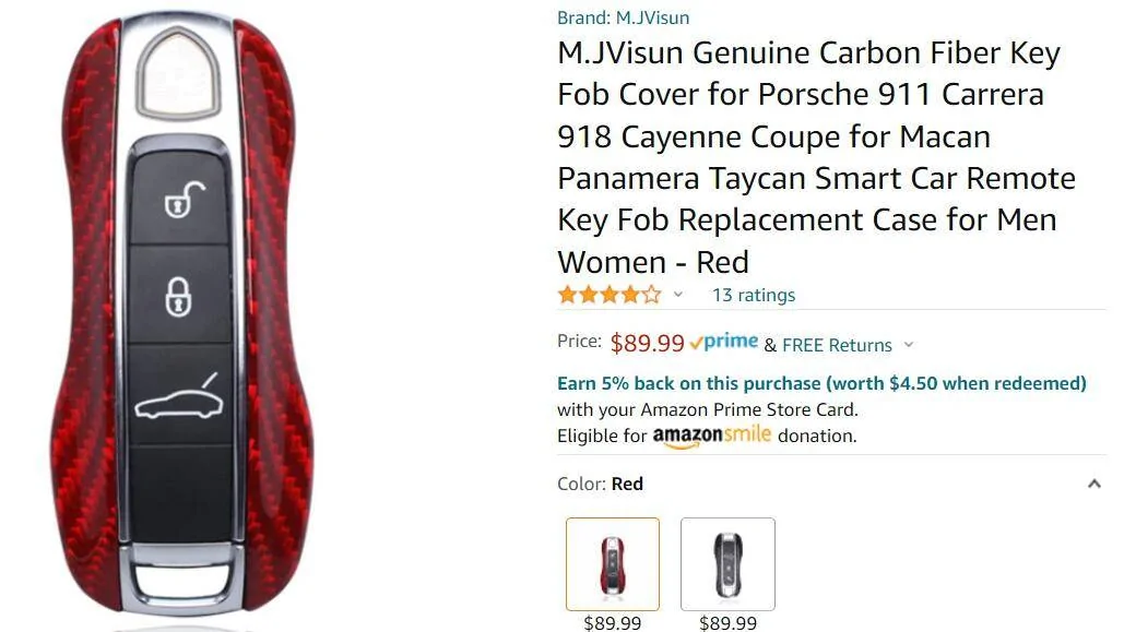 Porsche Taycan Color-Matched Key Fob Covers 1641507815642