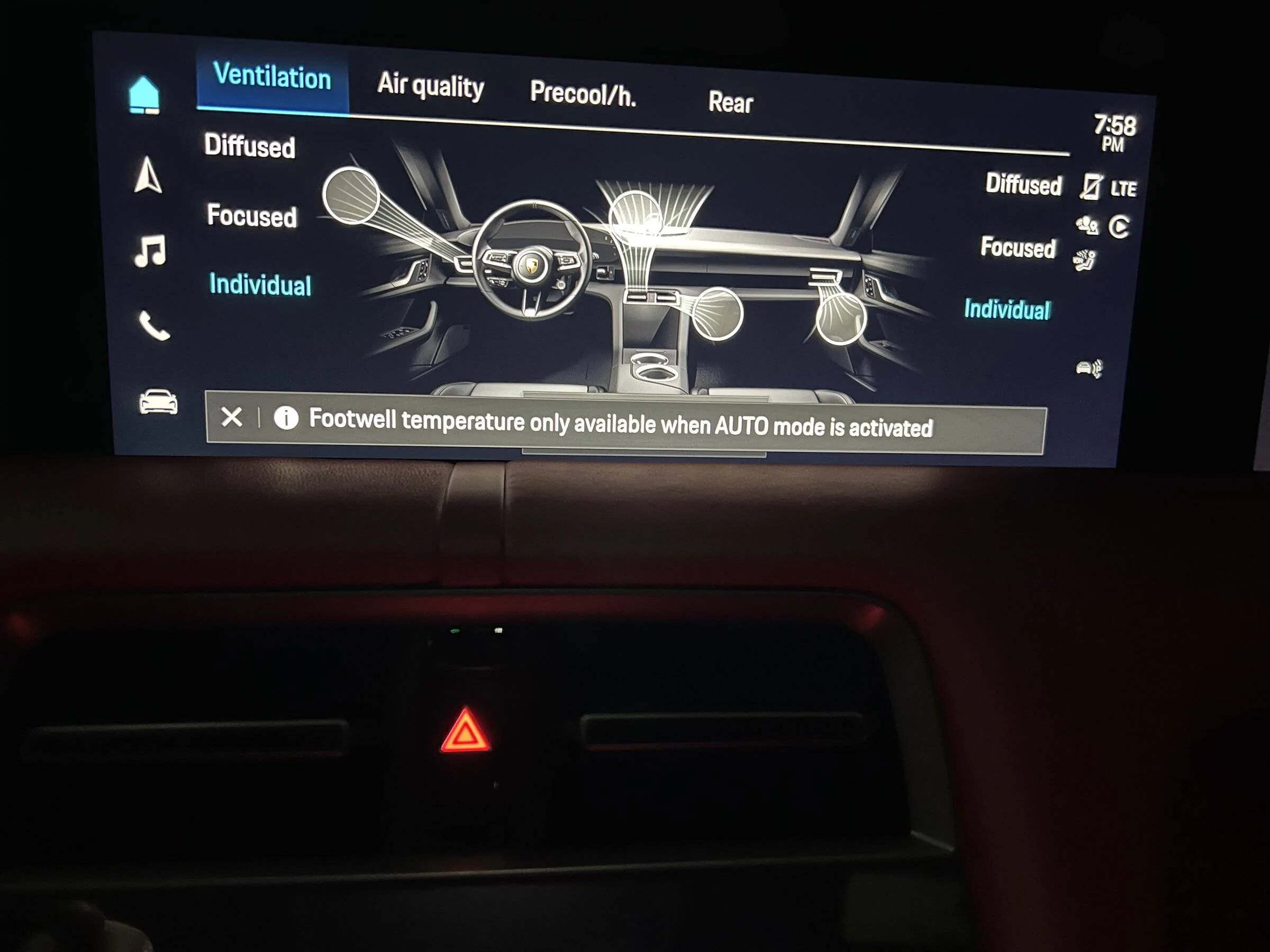 Porsche Taycan Adjusting footwell temperature? IMG_4743