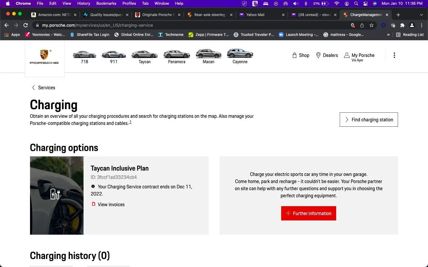 Porsche Taycan Quality issues/questions on newly delivered MY 22 Taycan Screen Shot 2022-01-10 at 11.36.52 PM