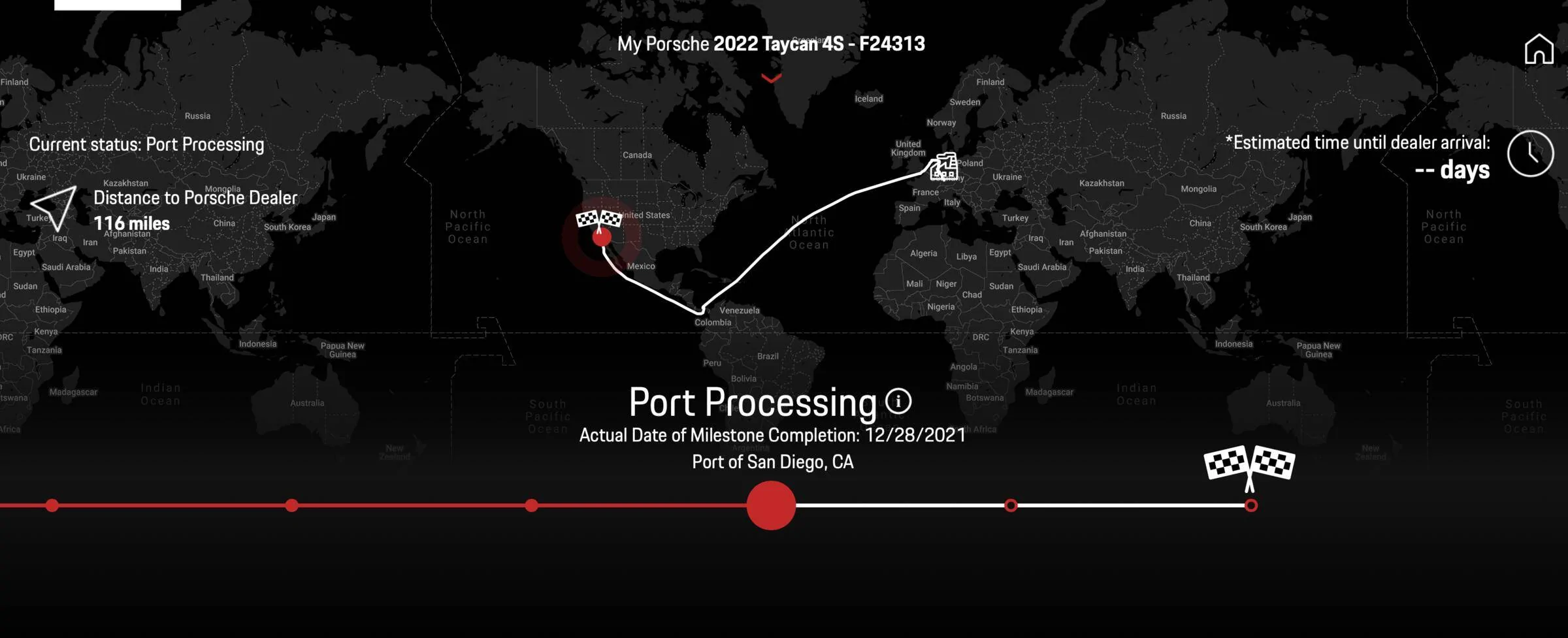 Porsche Taycan December 2021 Delivery Screen Shot 2022-01-14 at 11.14.31 AM