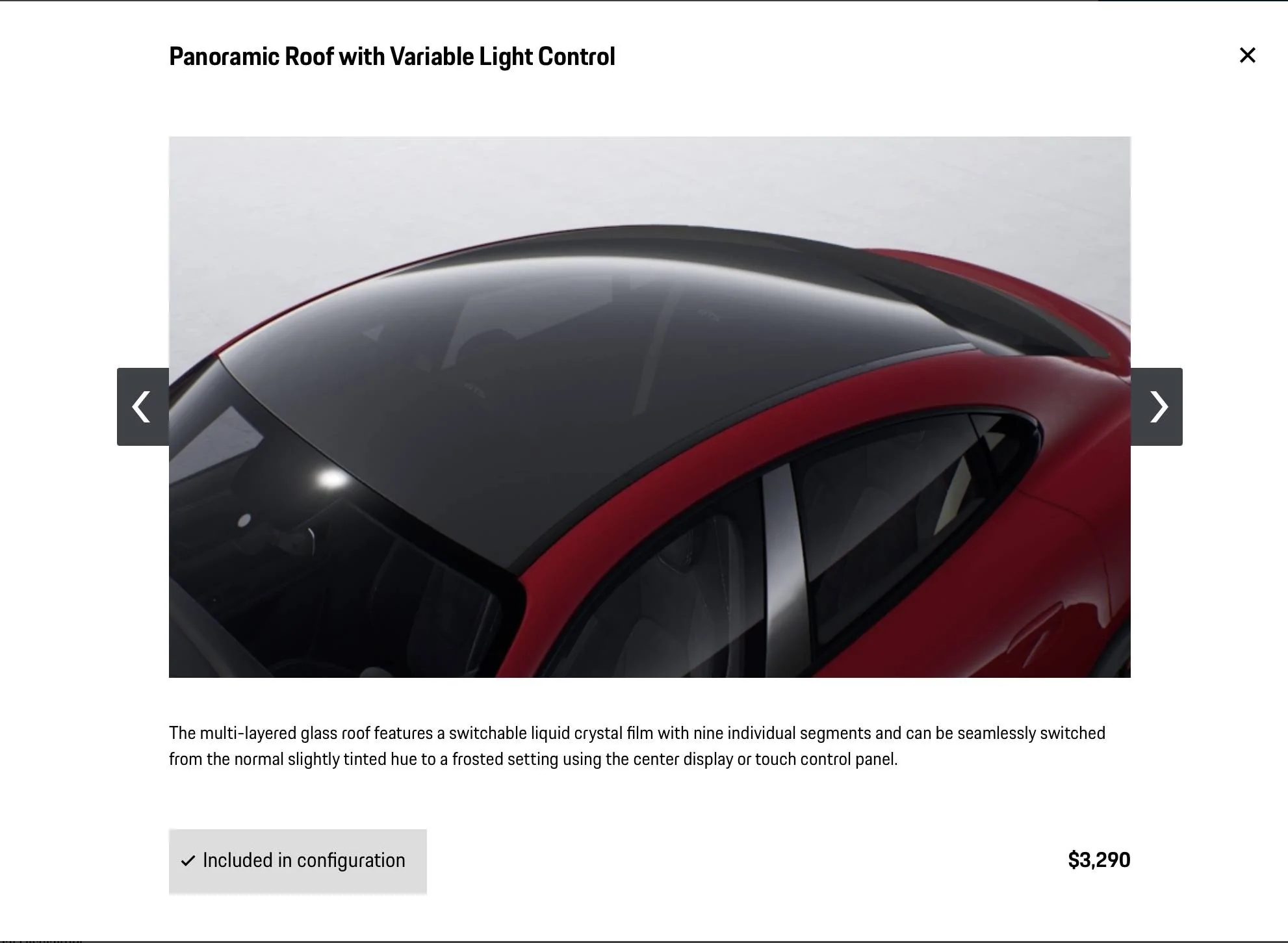Porsche Taycan Panoramic Roof with Variable Light Control DAC1B0E6-138F-4FCC-8D62-46A2873C6AEF
