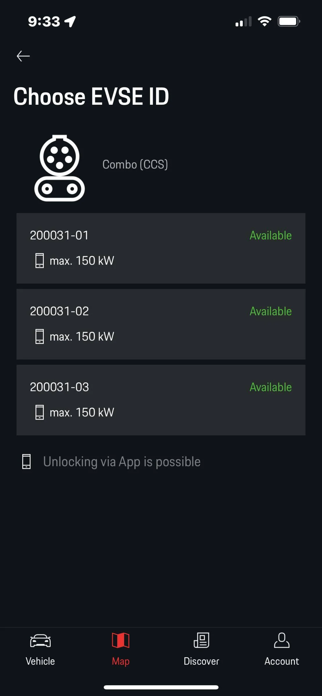 Porsche Taycan How-To: Select a Charger in MyPorsche App IMG_4855