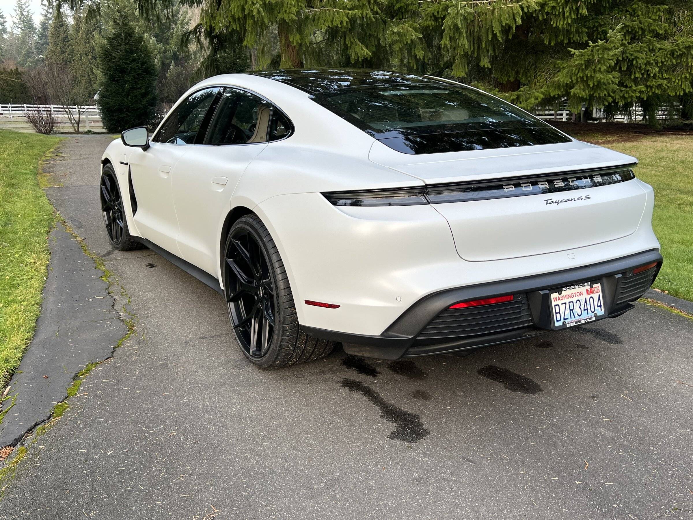Porsche Taycan Taycan 4S transformed with full stealth wrap makeover IMG_4894[1].JPG
