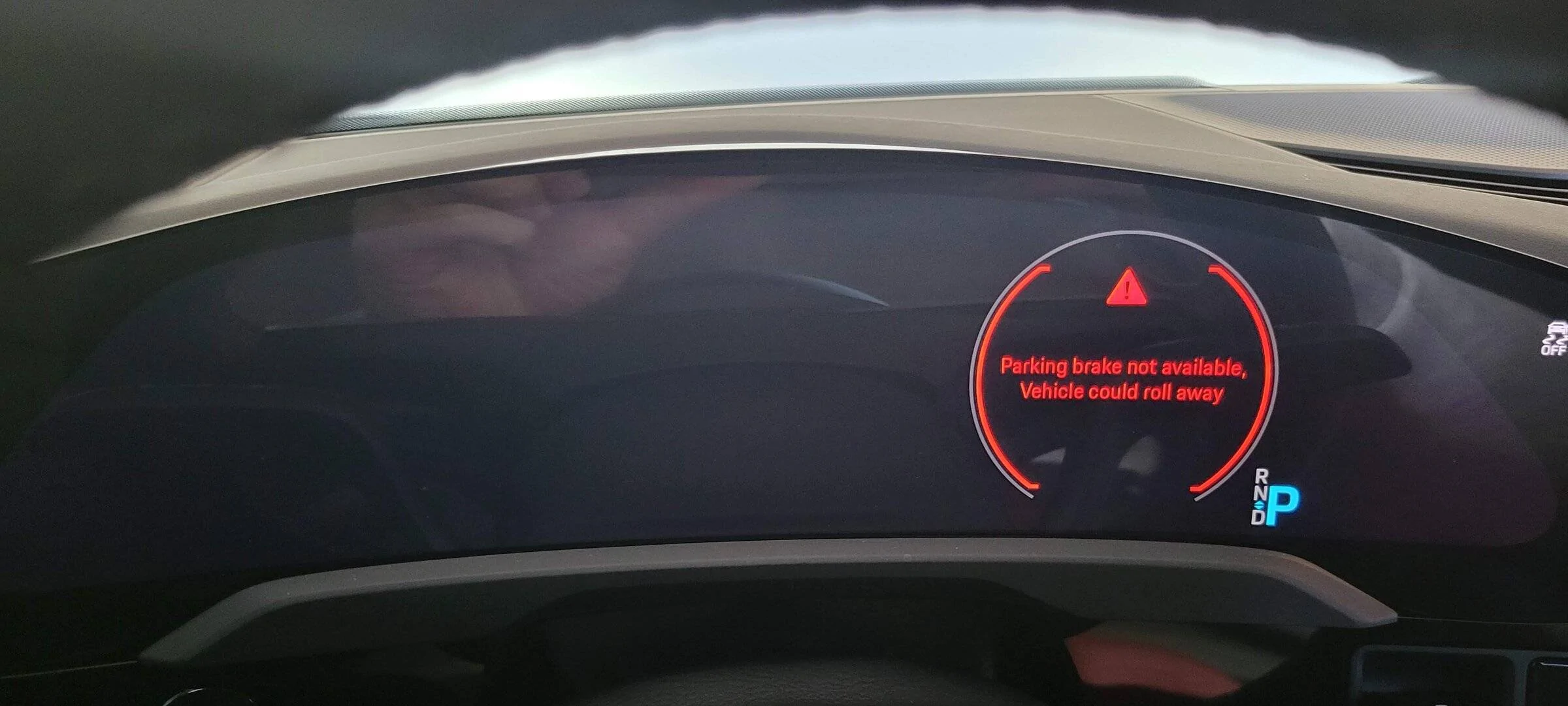 Porsche Taycan "Parking Brake Not Available" error 20220122_135633