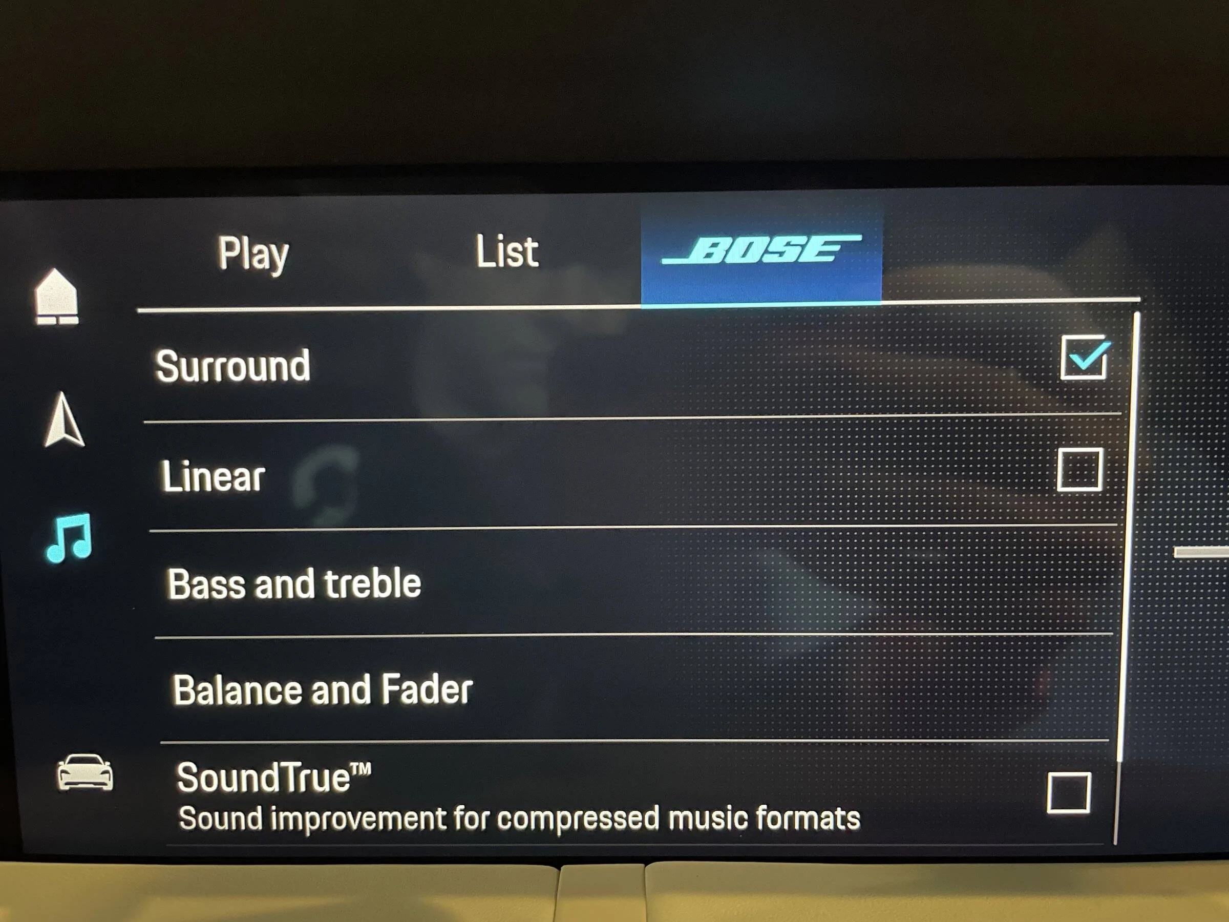 Porsche Taycan Best Bose settings? IMG_9148