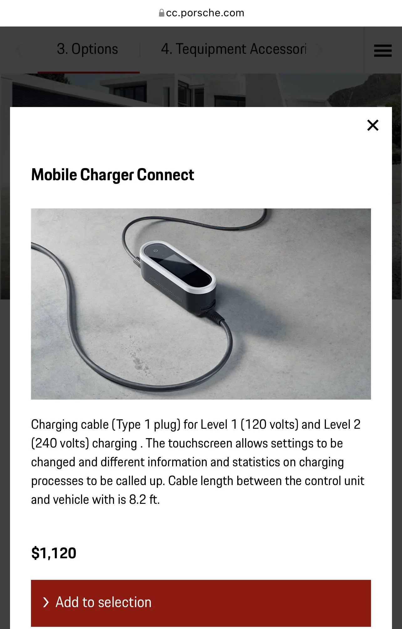Porsche Taycan Mobile charger connect 9C4DD976-CBE0-41FB-96B1-F0B50526B492
