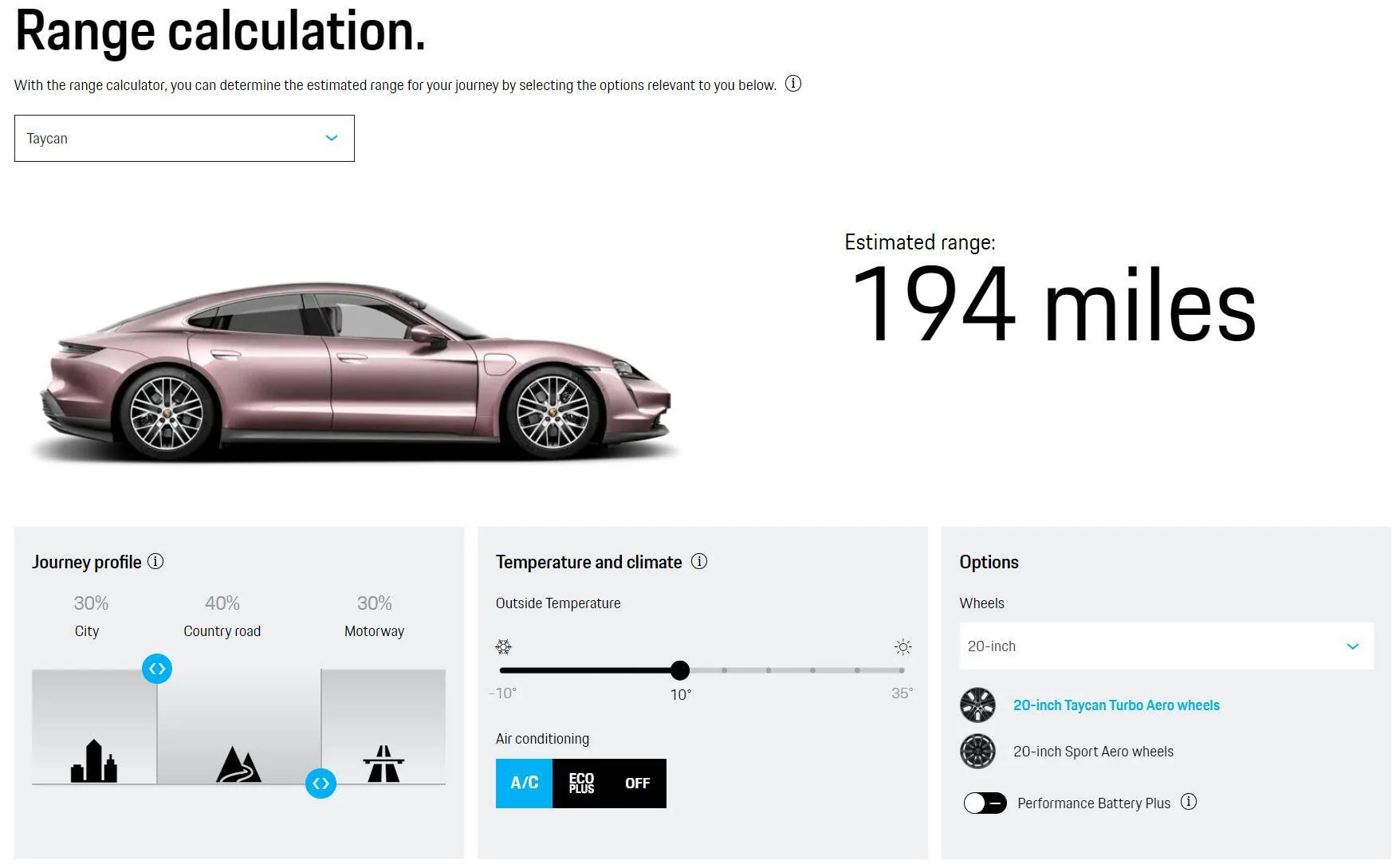 Porsche Taycan 171 mile Range, I expected better. 1643037728534