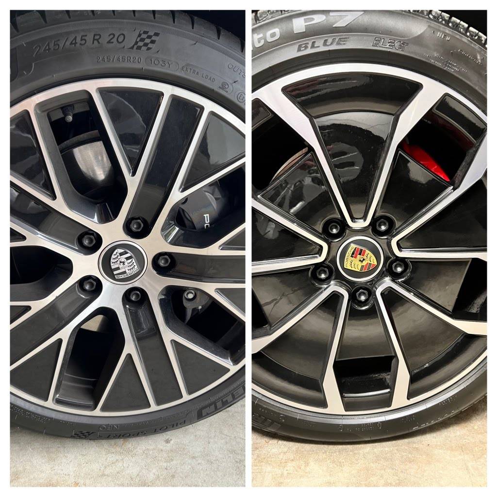 Porsche Taycan Option comparisons between my Cross Turismo 4S vs a base Taycan 9170F05B-824F-4D9F-8201-8D75DE04C154-COLLAGE