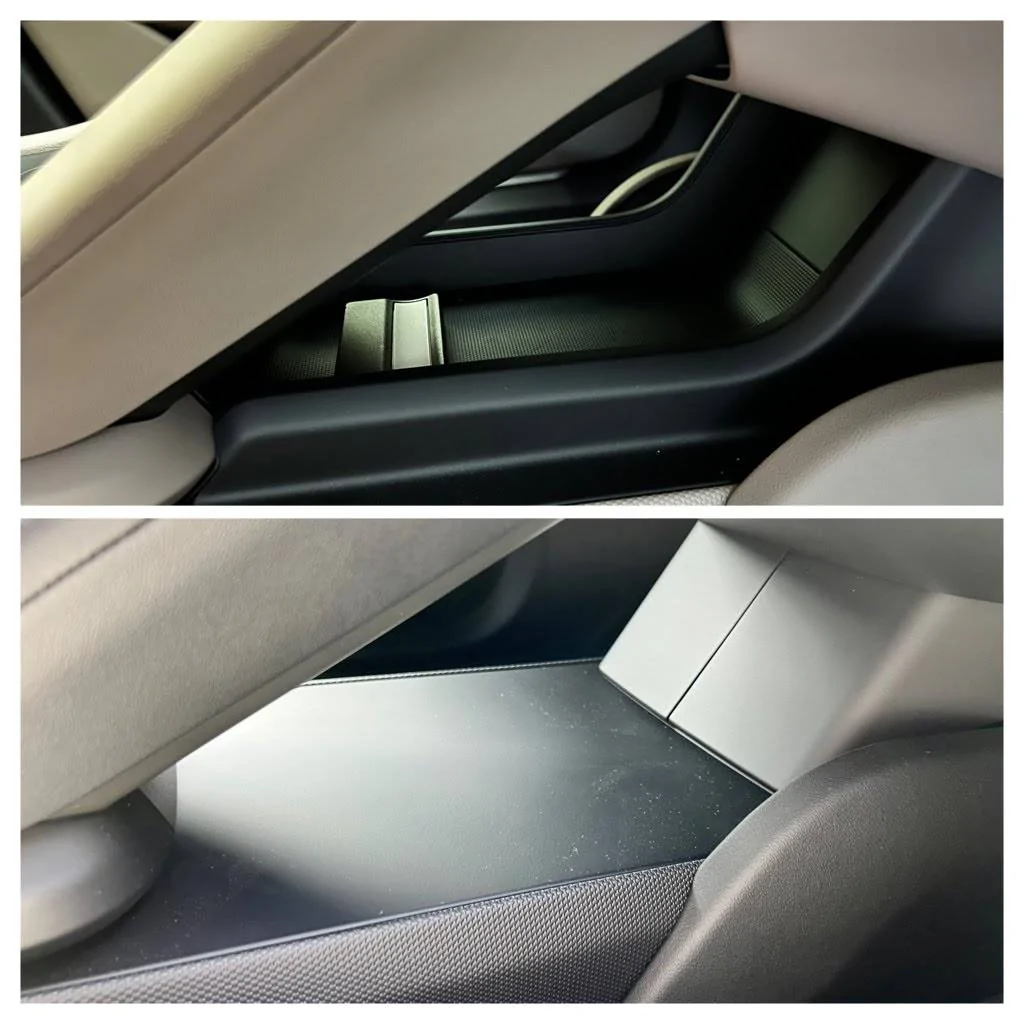 Porsche Taycan Option comparisons between my Cross Turismo 4S vs a base Taycan E6B43016-4CFA-4F04-AED0-ECCBFEAAA5AD-COLLAGE