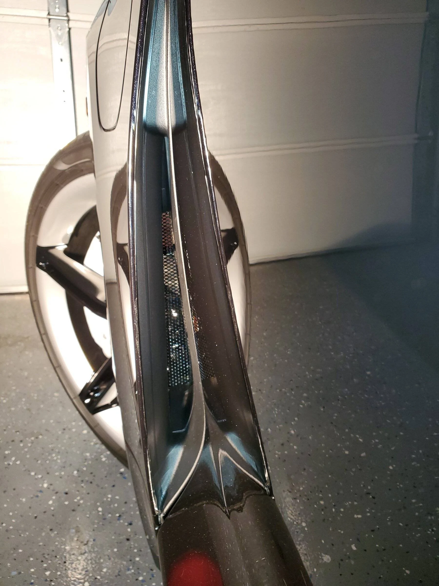 Porsche Taycan My DIY mod of the front fender air vents. 20220122_084730