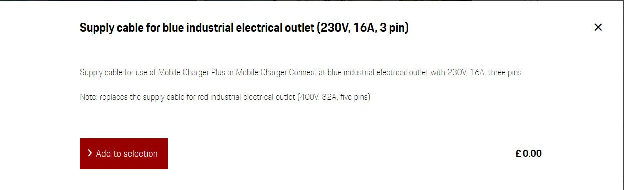 Porsche Taycan UK Porsche mobile charge connect - what output with 32A commando socket 1643710739460