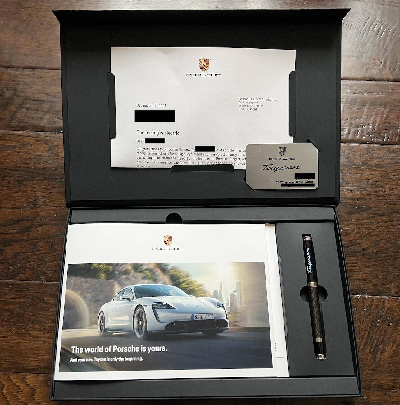 Porsche Taycan Received Porsche Welcome Package Screen Shot 2022-02-02 at 12.50.26 PM