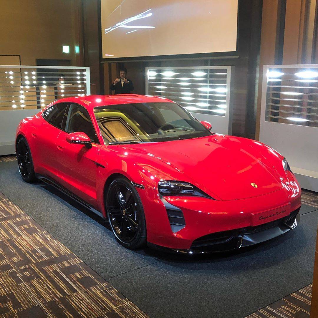 Porsche Taycan CARMINE RED Taycan Club 2020 Porsche Taycan Turbo Carmine Red 1