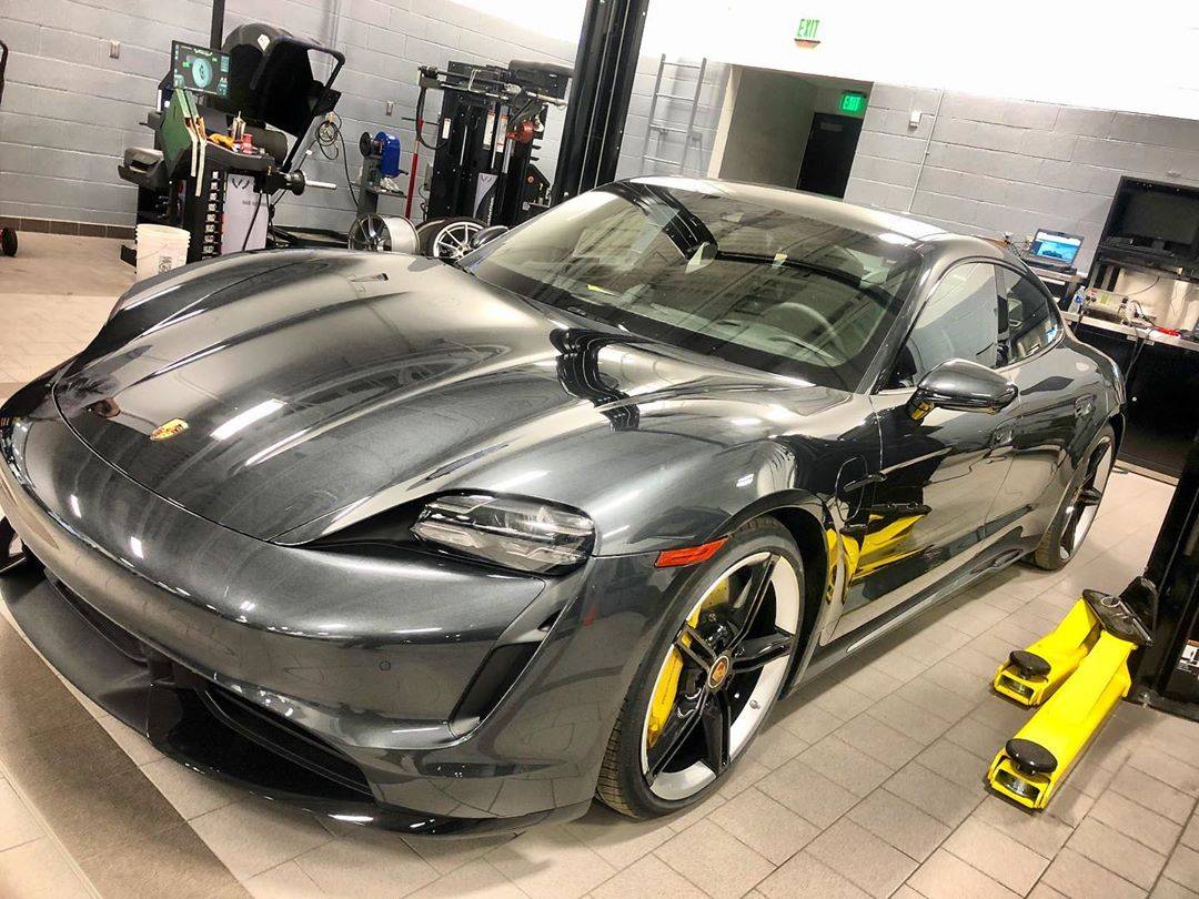 Porsche Taycan VOLCANO GREY Taycan Club Volcano Grey Taycan Turbo S