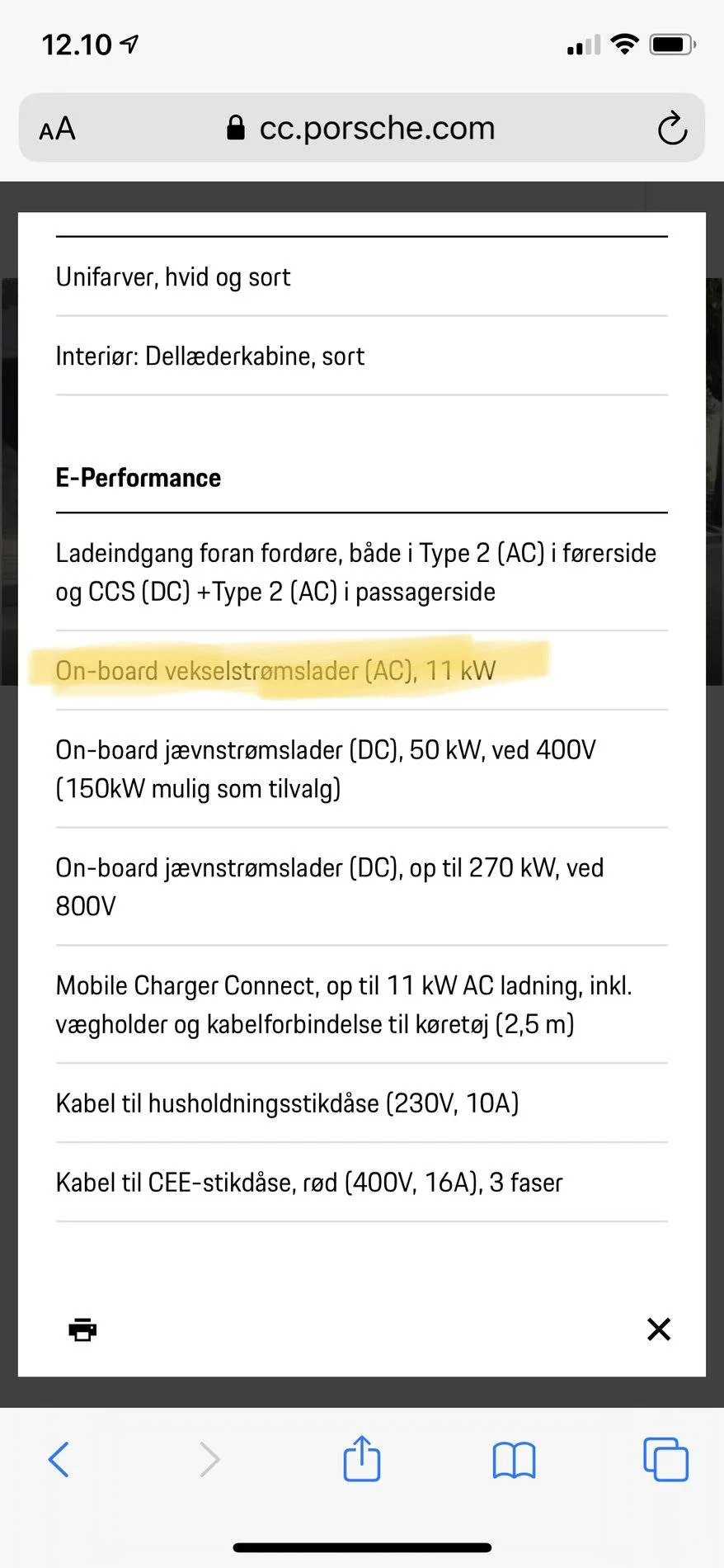 Porsche Taycan Maximum AC charing rate: 9.6 kW or 11 kW? C452A2BE-3063-46C1-A7A1-95893251B418