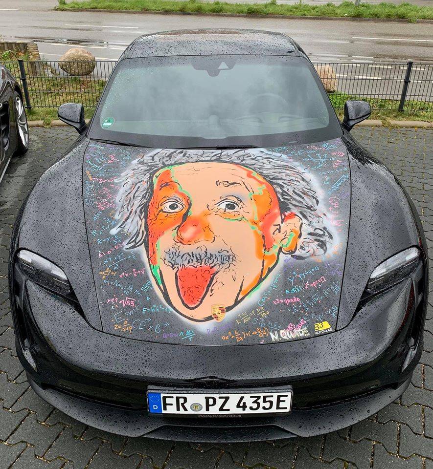 Porsche Taycan Someone's an Einstein fan Taycan Einstein