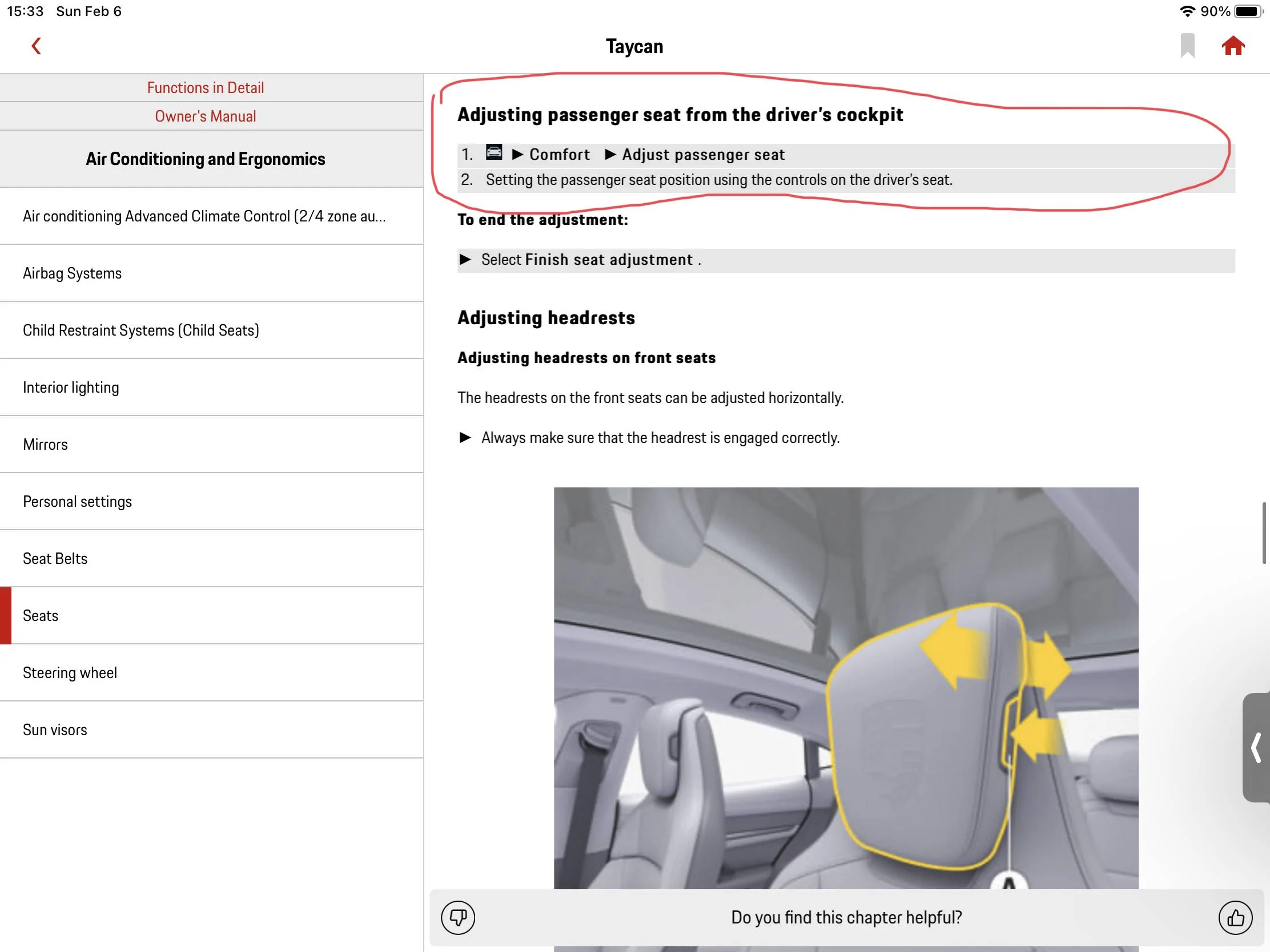 Porsche Taycan Did you know... you can control your passenger's seats with the driver's side buttons 948E4A36-702E-424F-A3E4-EFCB3355B499