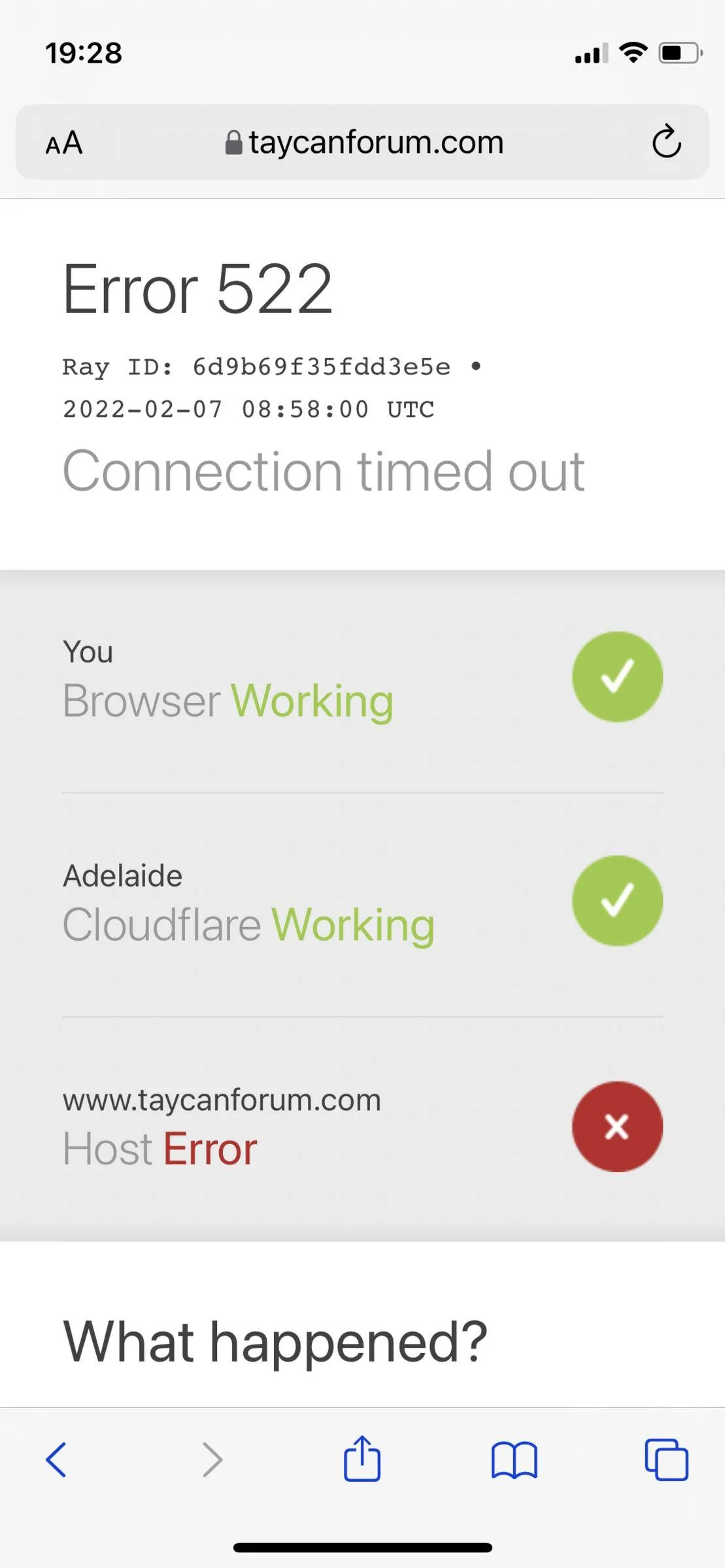 Porsche Taycan CloudFlare errors when browsing forums 83A79C76-2EE9-4A9C-848D-0DC2DED0D953