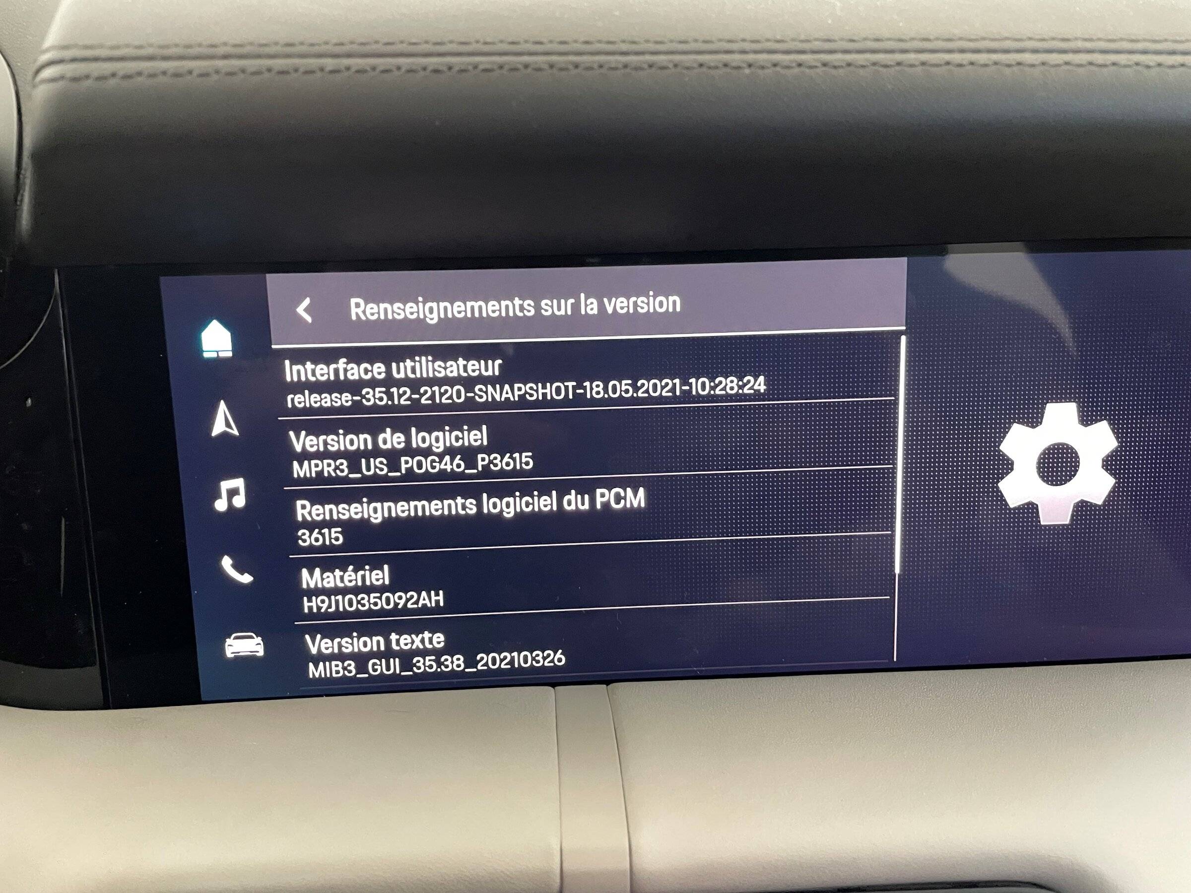 Porsche Taycan How to determine the PCM version we have Version CT 2022 a la livraison