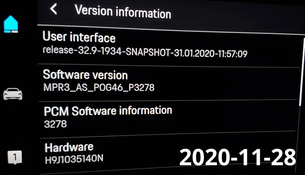 Porsche Taycan ? PCM 6 Update Announcement [Update: Retrofit Being Explored For Existing Taycans] PCMVersion20201128