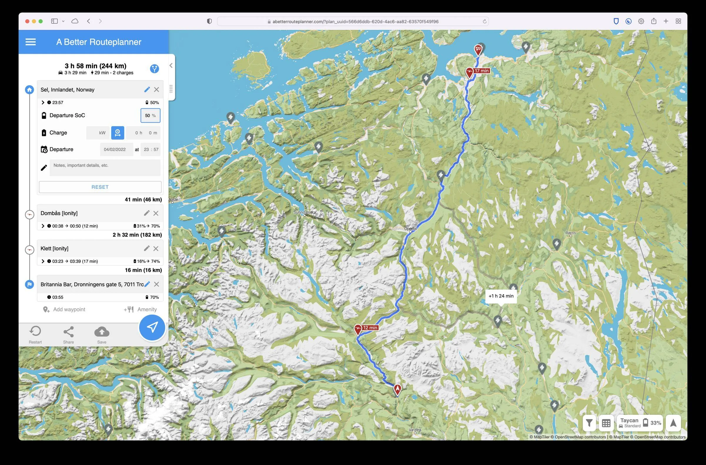 Porsche Taycan Taycan To The Arctic Circle Road Trip 2022 Screenshot 2022-02-04 at 22.57.49