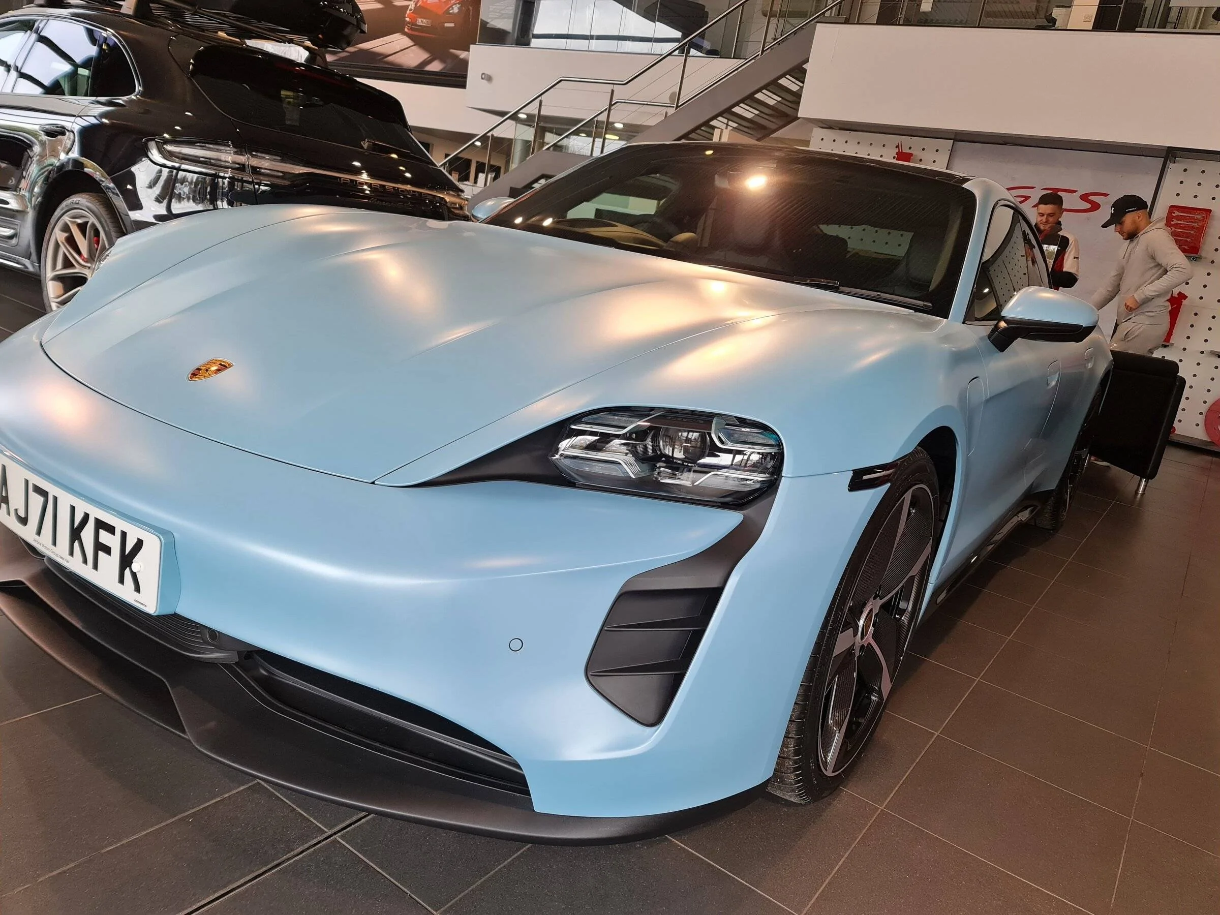Porsche Taycan Taycan Frozen Blue Wrapped in Matte PPF by Topaz 20220212_101157