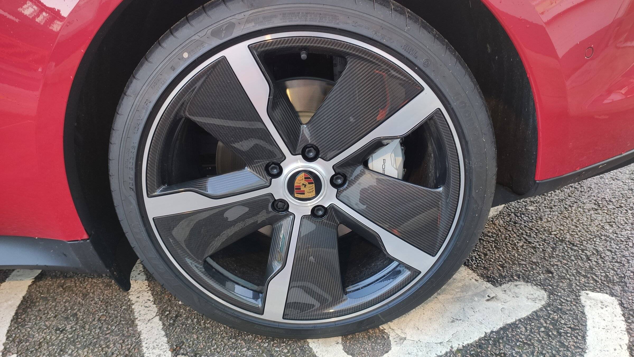 Porsche Taycan Frozen blue 19 inch black wheel photos? IMG_20220109_083142