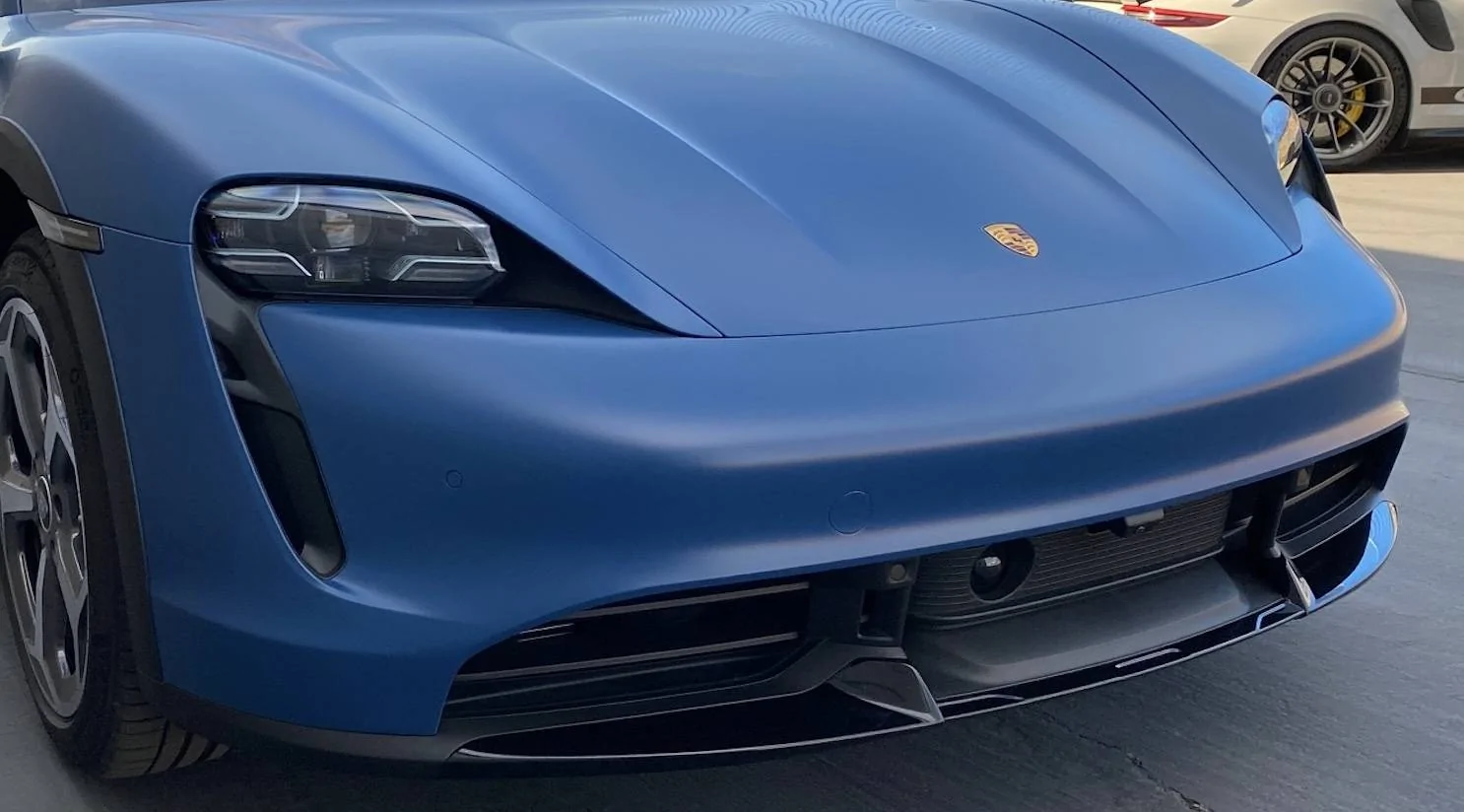 Porsche Taycan Taycan Frozen Blue Wrapped in Matte PPF by Topaz Screen Shot 2022-02-16 at 11.27.38 AM