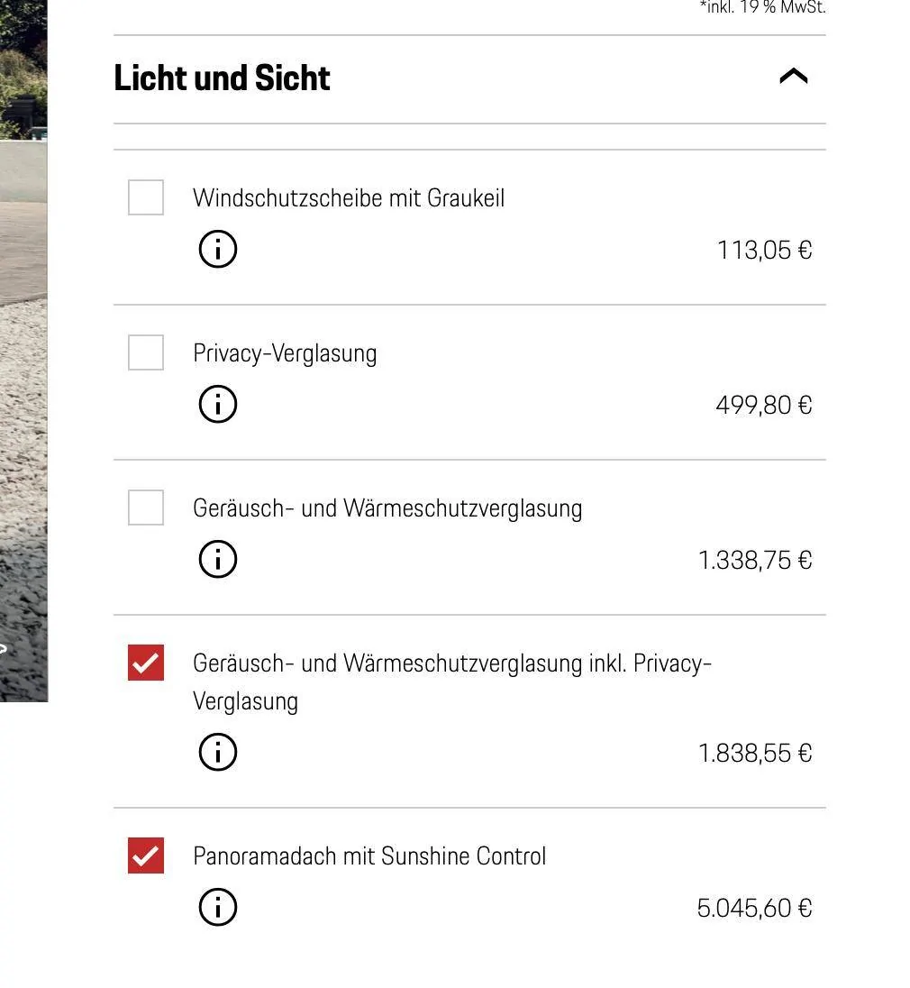Porsche Taycan Roof with sunshine control Bildschirmfoto 2022-02-18 um 08.46.32