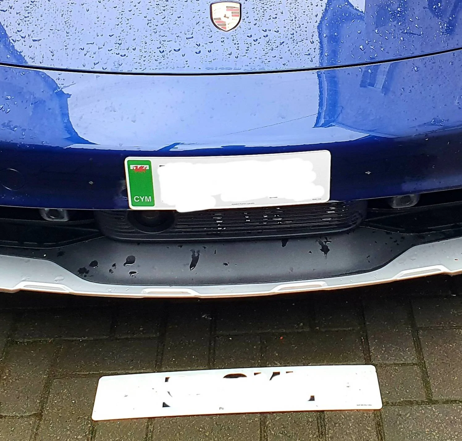 Porsche Taycan 3D Printed Removable Front Plate Mount for Taycan (Print Files Attached) 2022-01-08 12.30.34-1
