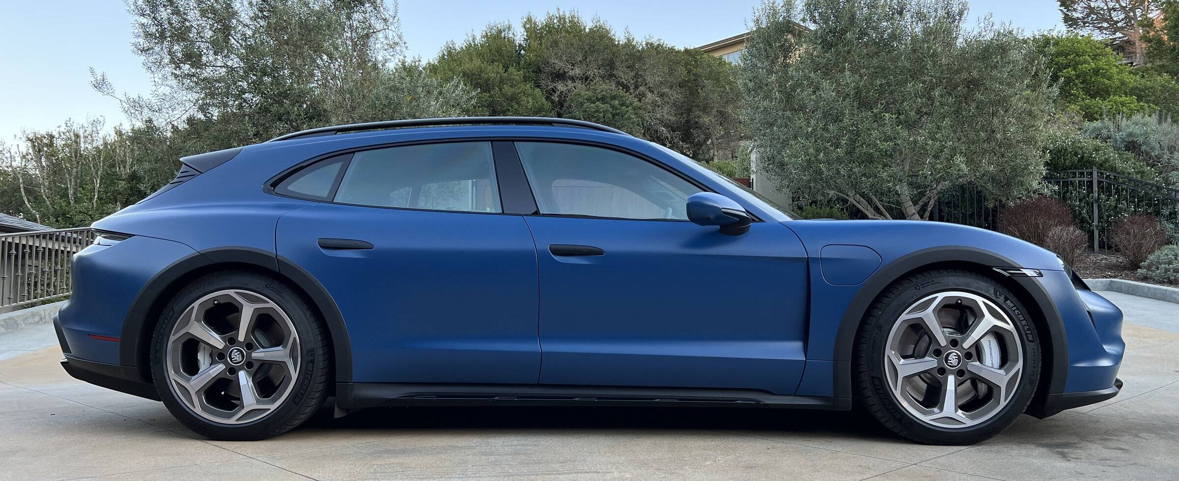 Porsche Taycan Taycan Turbo Cross Turismo CT in Neptune Blue with Satin PPF Film RS