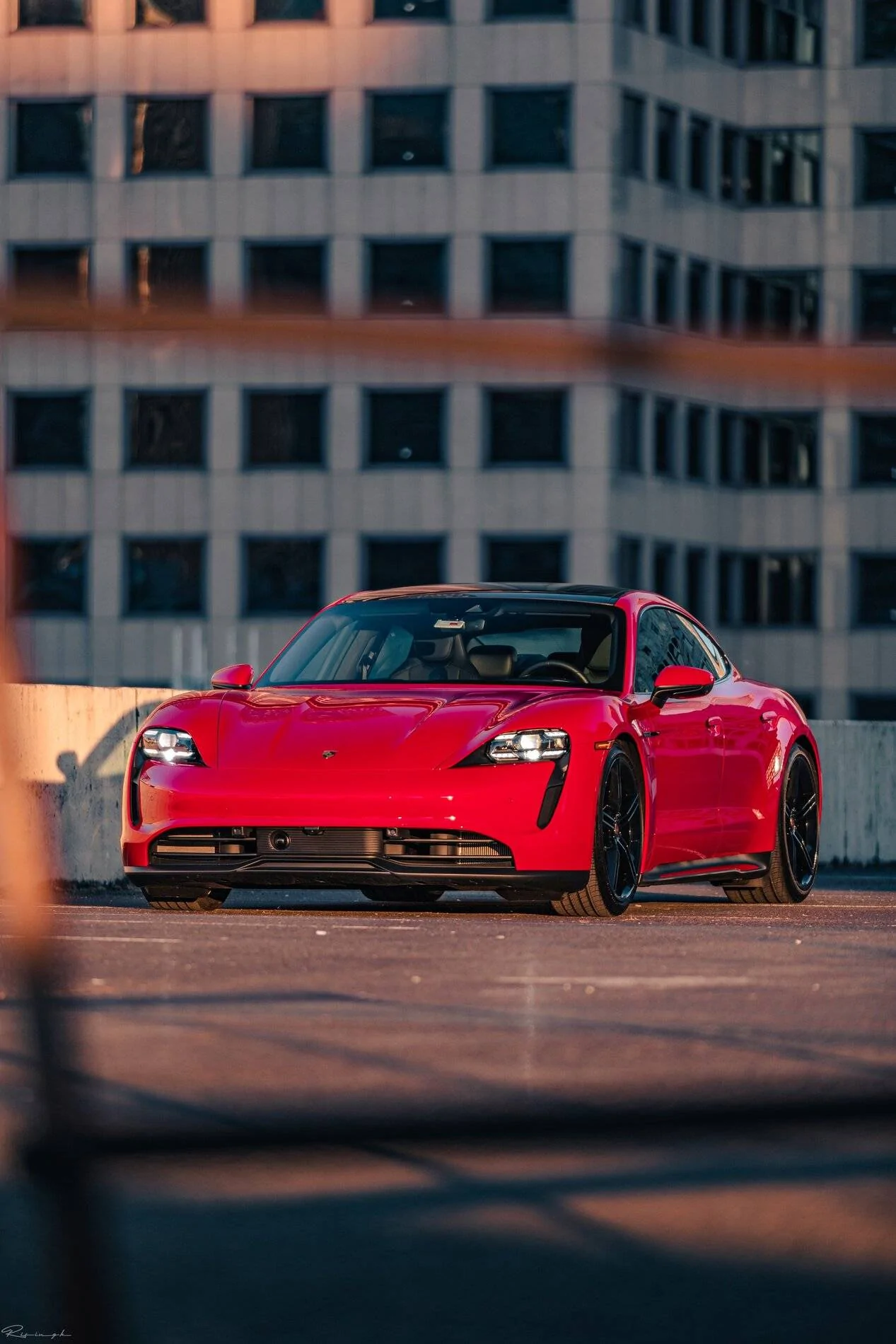 Porsche Taycan PNW Washington taycan owners rooftopfrontquarter-jpg