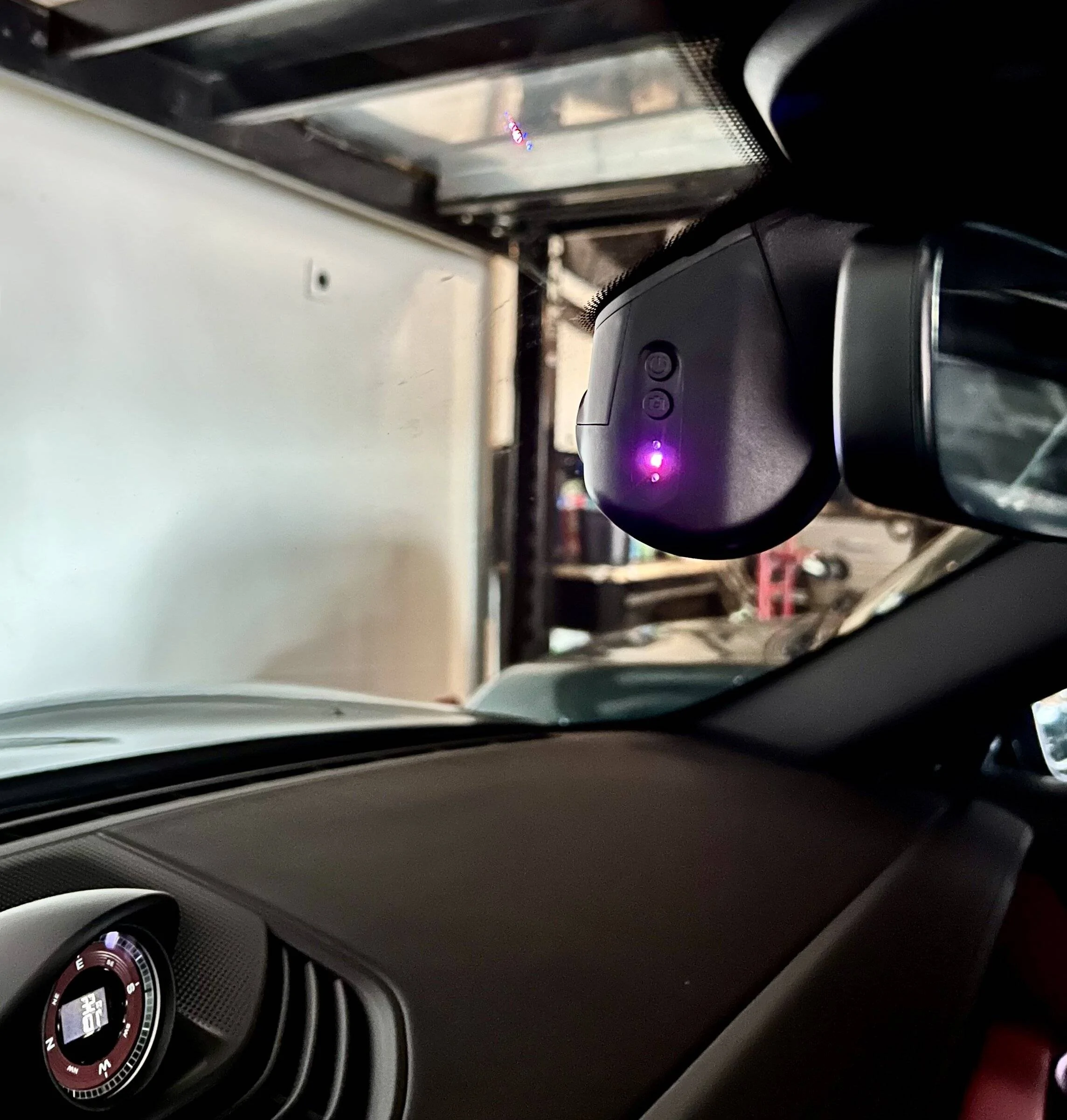 Porsche Taycan Fitcamx dashcam installation IMG_5048