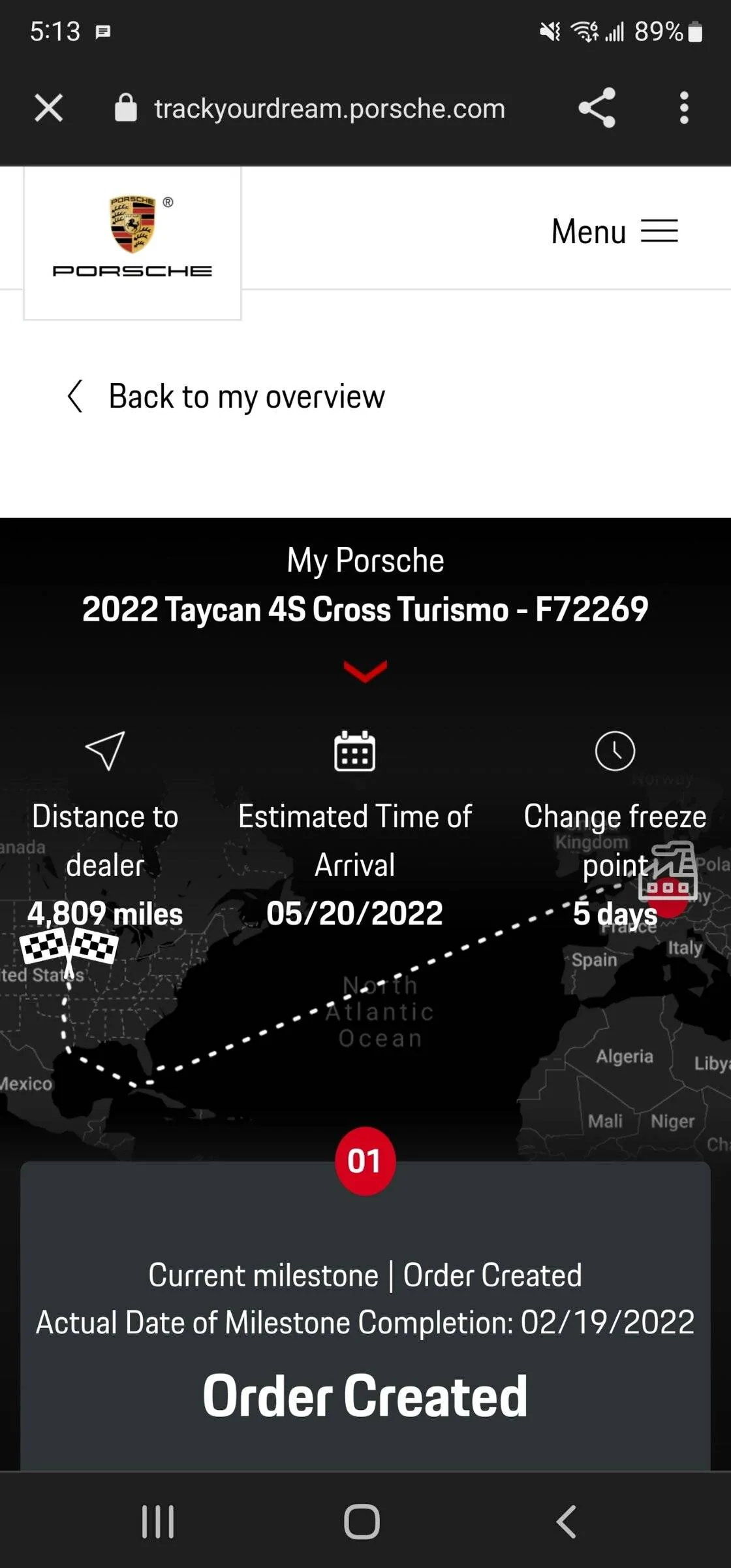Porsche Taycan Share impact of Felicity Ace on your delivery date. image000000 2