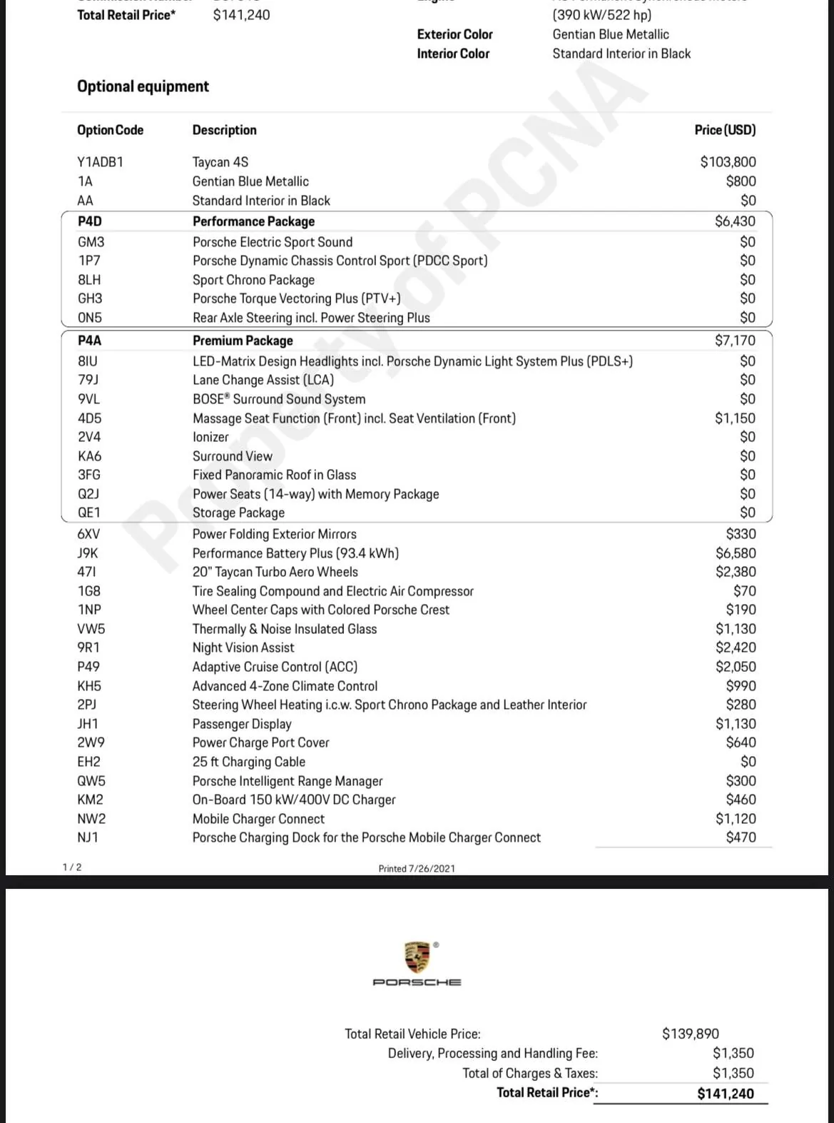 Porsche Taycan Rough trade estimate 9BDE156F-1177-46BF-A4E1-4A14A6CE423B