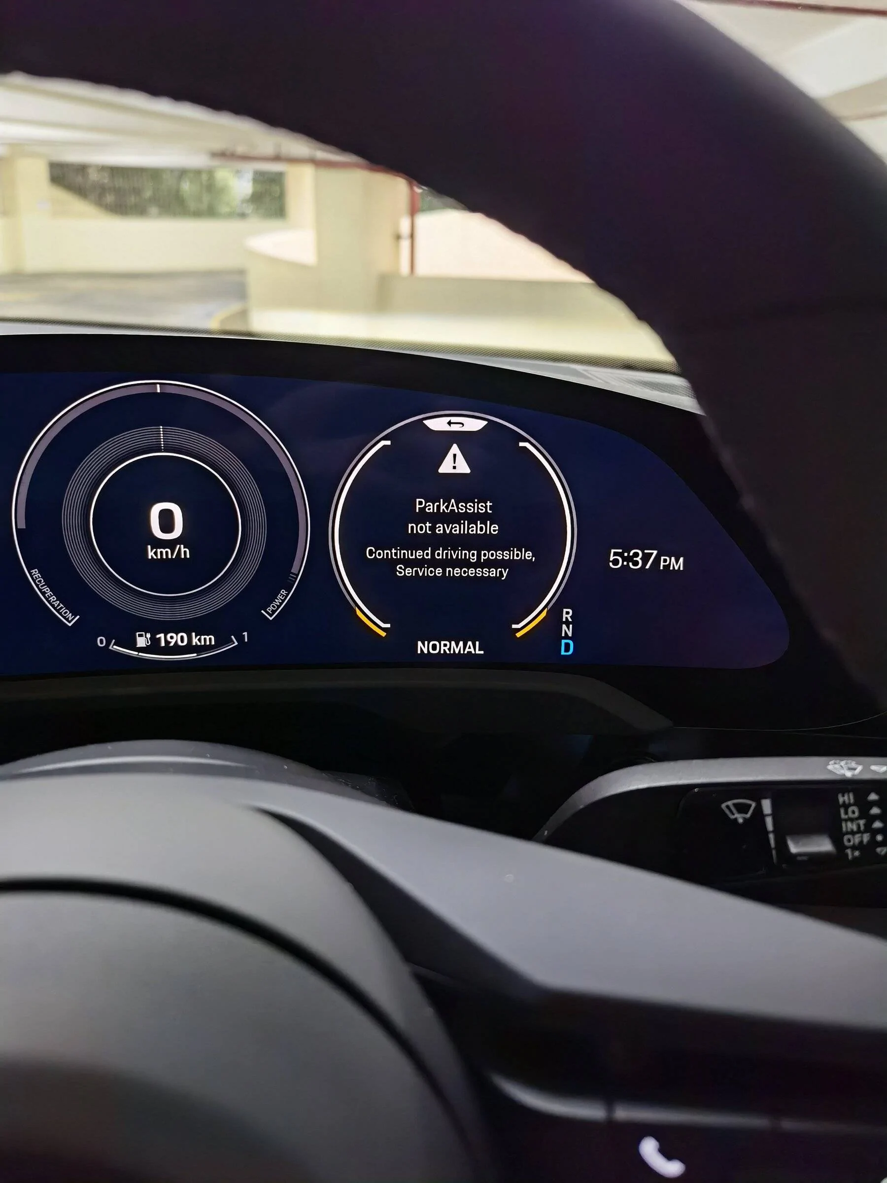 Porsche Taycan Faulty Park Assist IMG_20220224_173727
