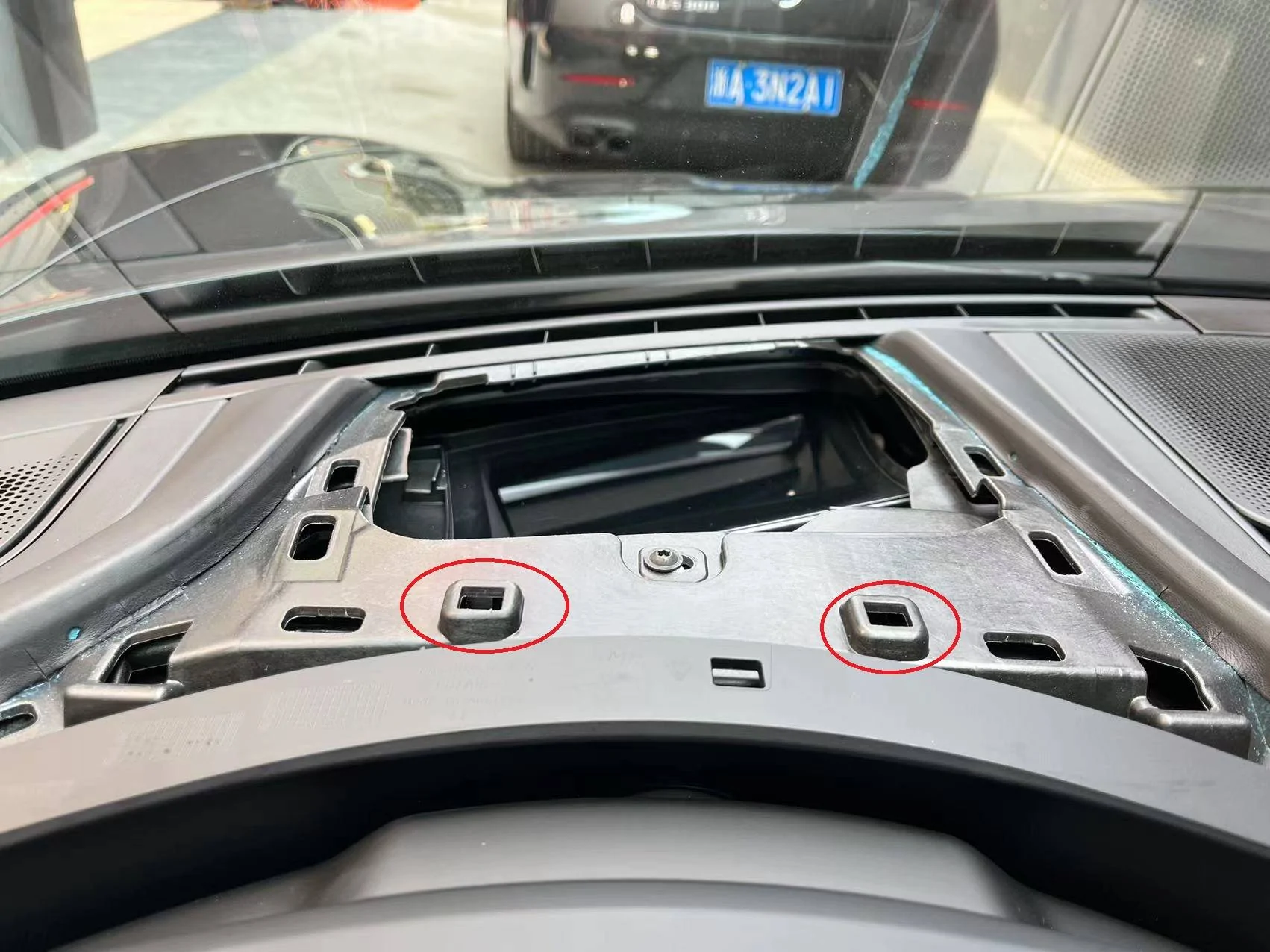 Porsche Taycan Upgraded annoying plastic instrument cluster cover to alcantara, if you optioned HUD _202202281818122