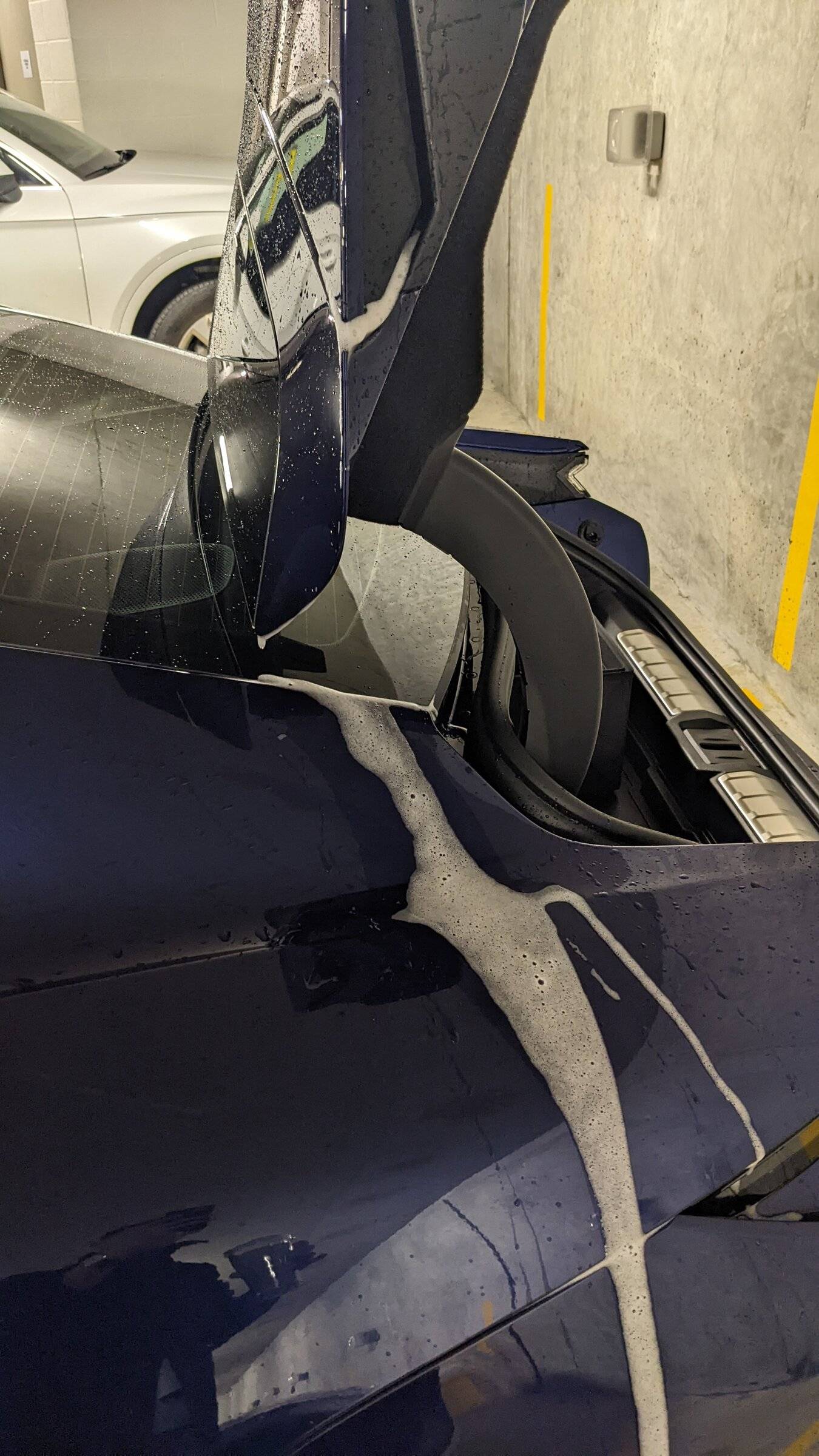 Porsche Taycan Do you guys deploy spoiler when in touchless carwash? PXL_20220303_013535255