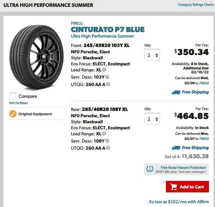 Porsche Taycan Metal/nail in tire - likely will need to be replaced 1646416219437