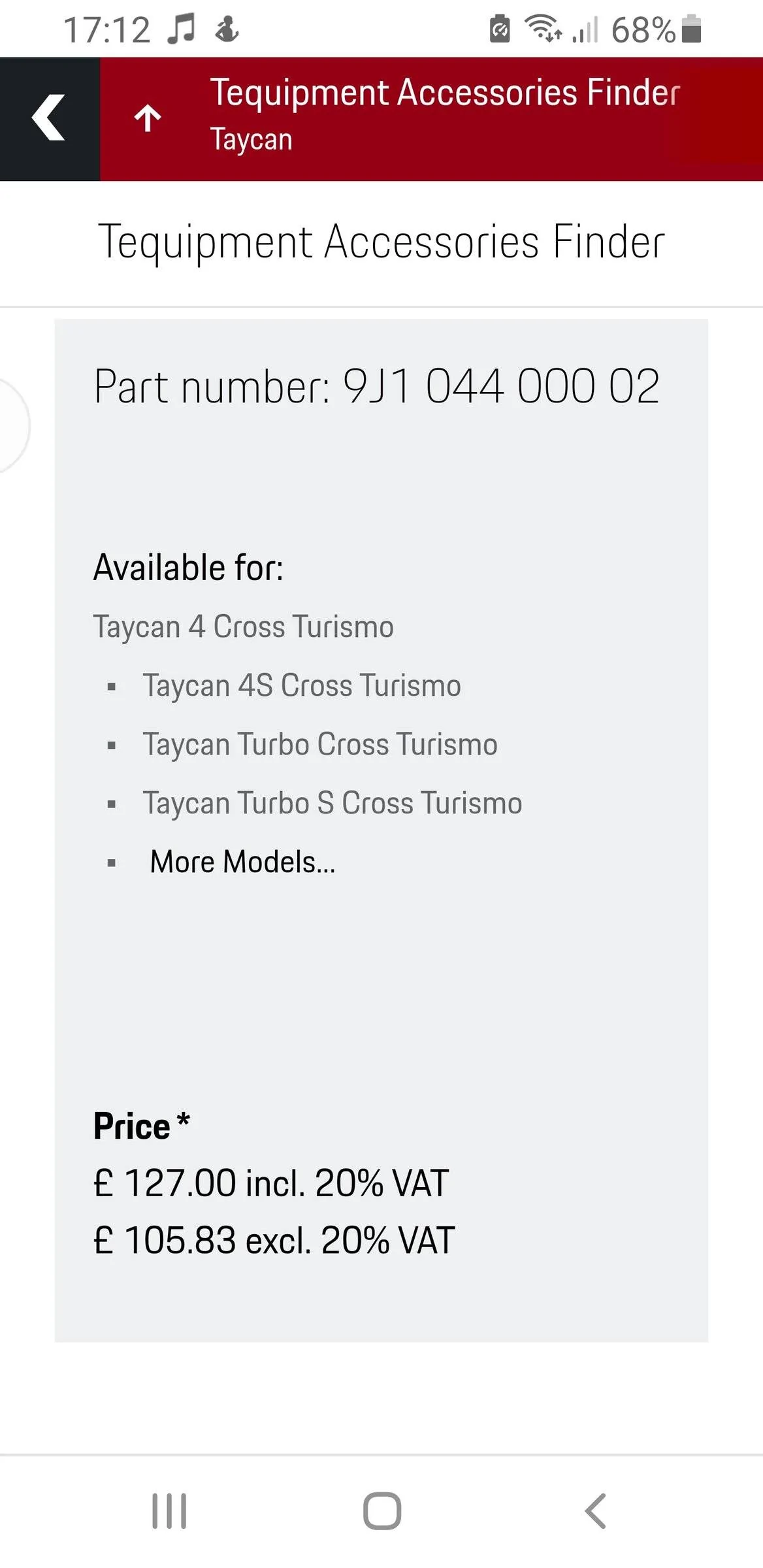 Porsche Taycan Part no for reversible trunk mat? Screenshot_20220309-171208_Chrom