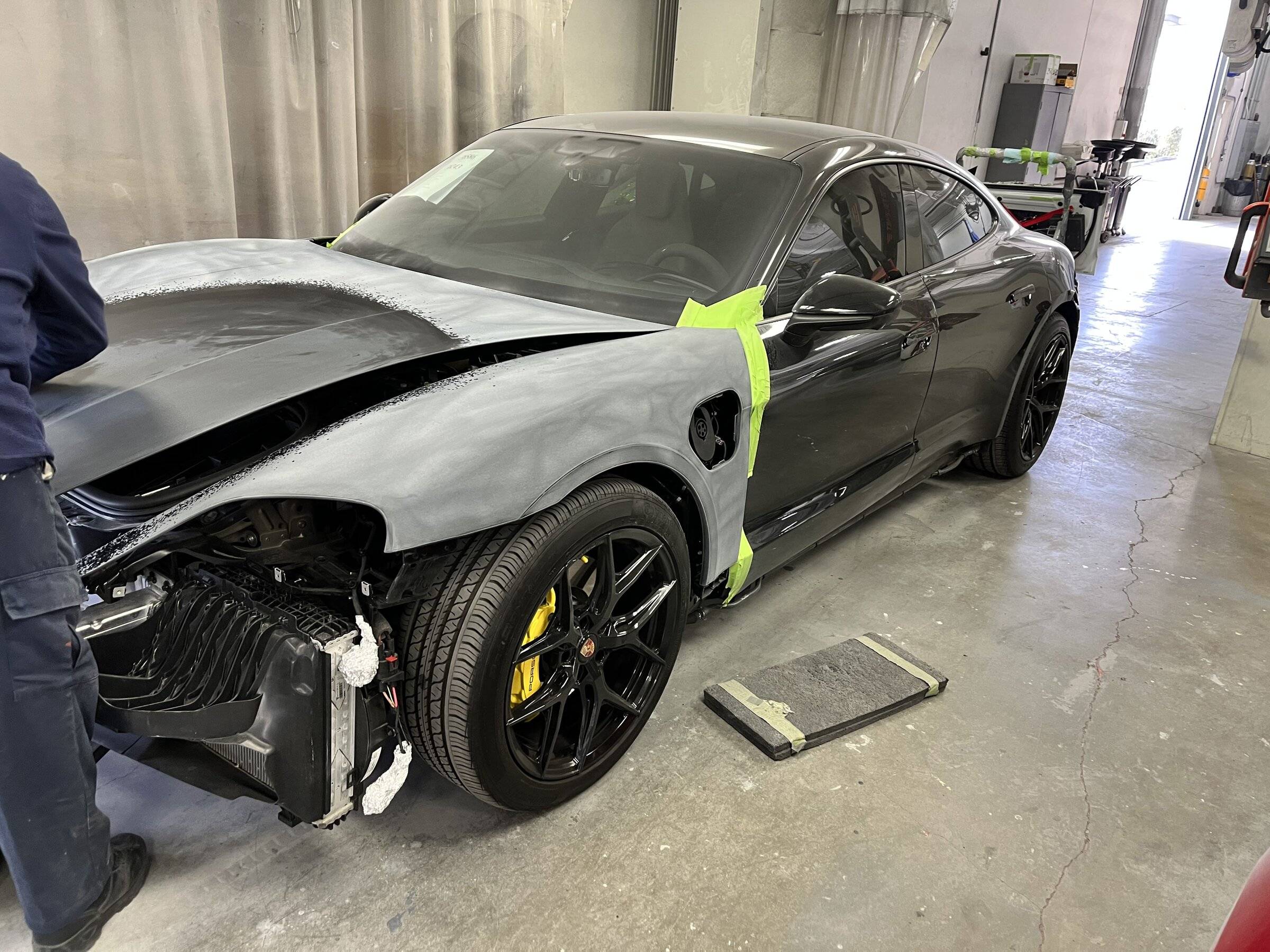 Porsche Taycan [Completed] Refinishing all the textured parts, front end for rock chips, then PPF IMG_1855